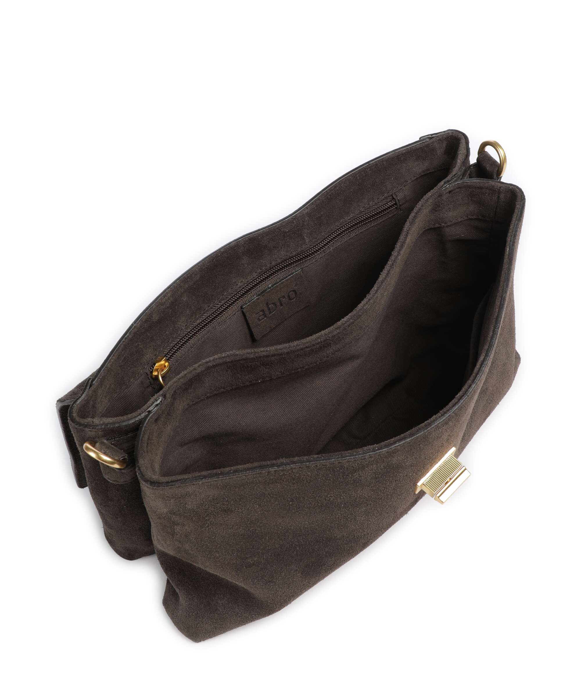Abro Suede Twist Torba na ramię dark brown - Image 5
