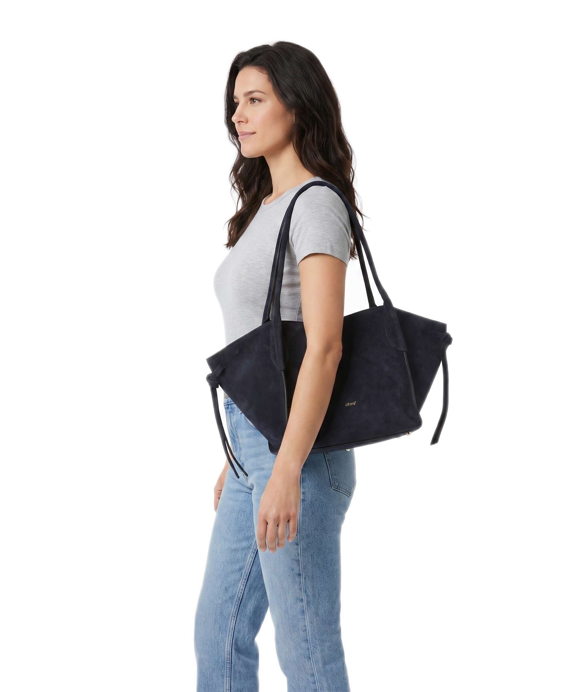 Abro Suede Vibe Small Torba na ramię navy - Image 3