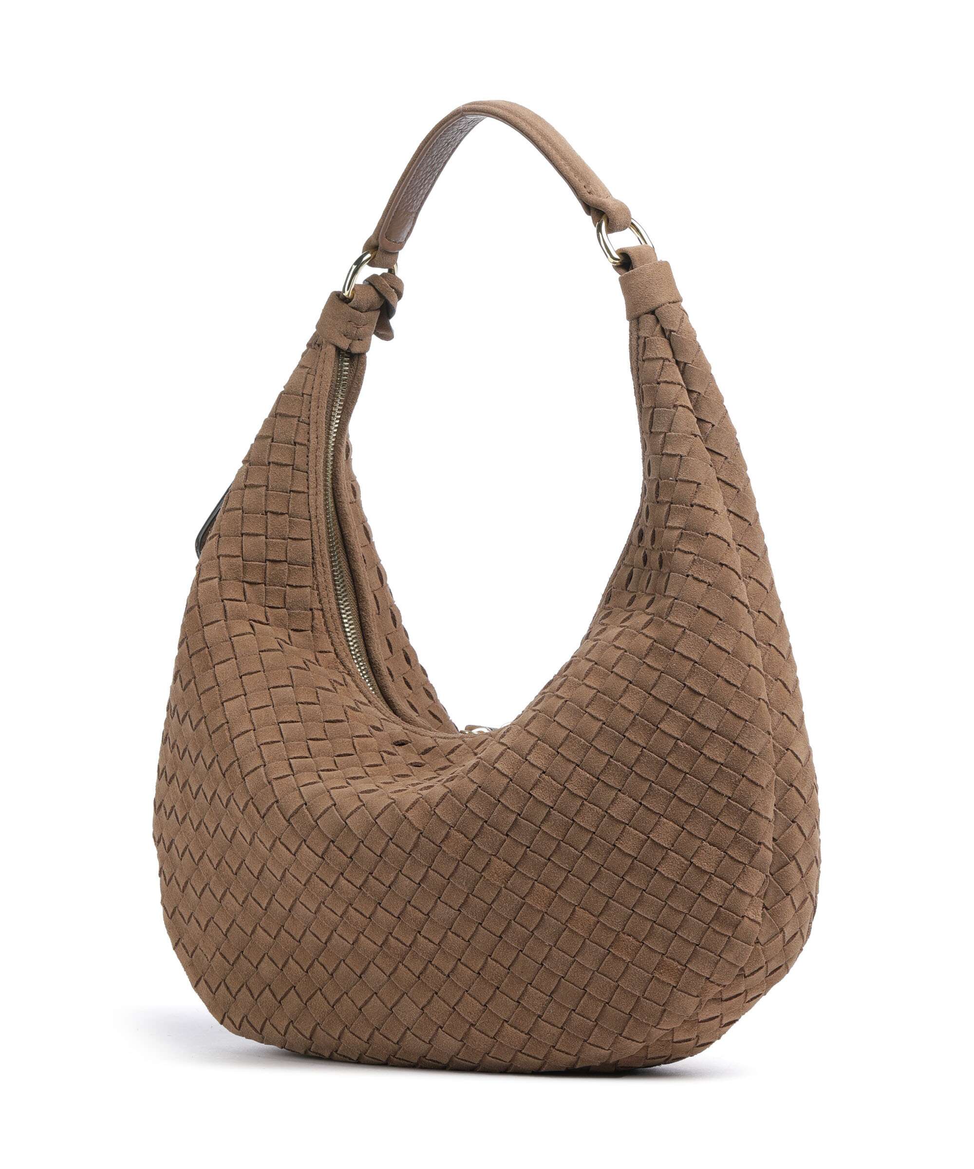 Abro Suede Weaving Nana Small Torebka worek camel - Image 2