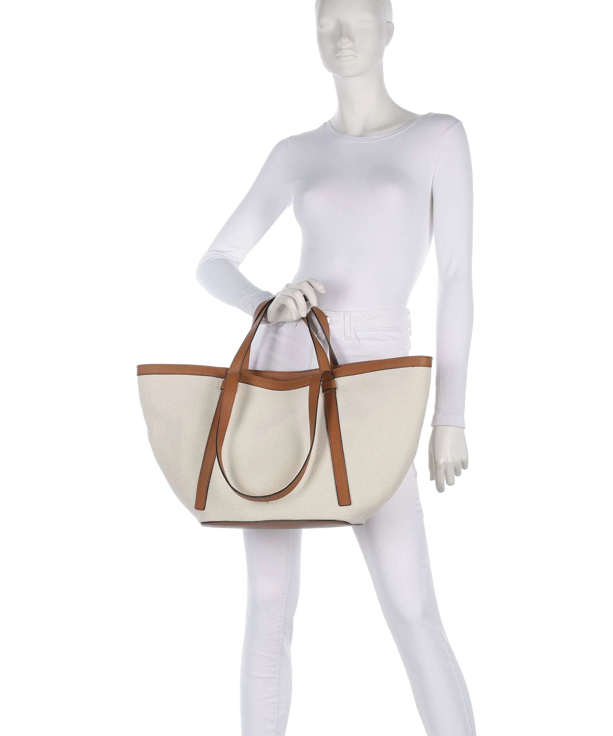 Abro Super Drill Cosmo Large Torba na zakupy ivory/cuoio - Image 3