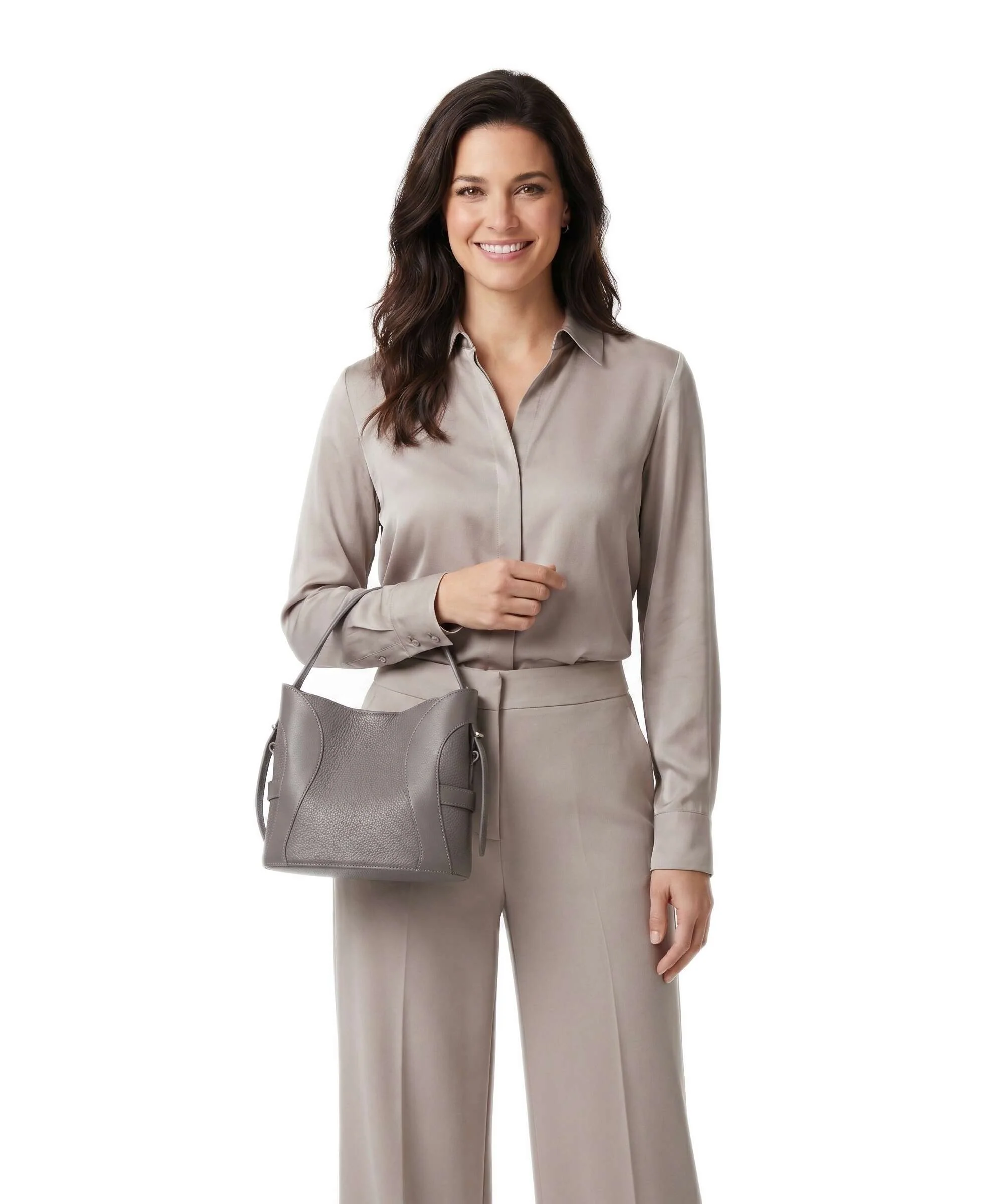 Aigner Deborah S Torebka worek ash grey - Image 3