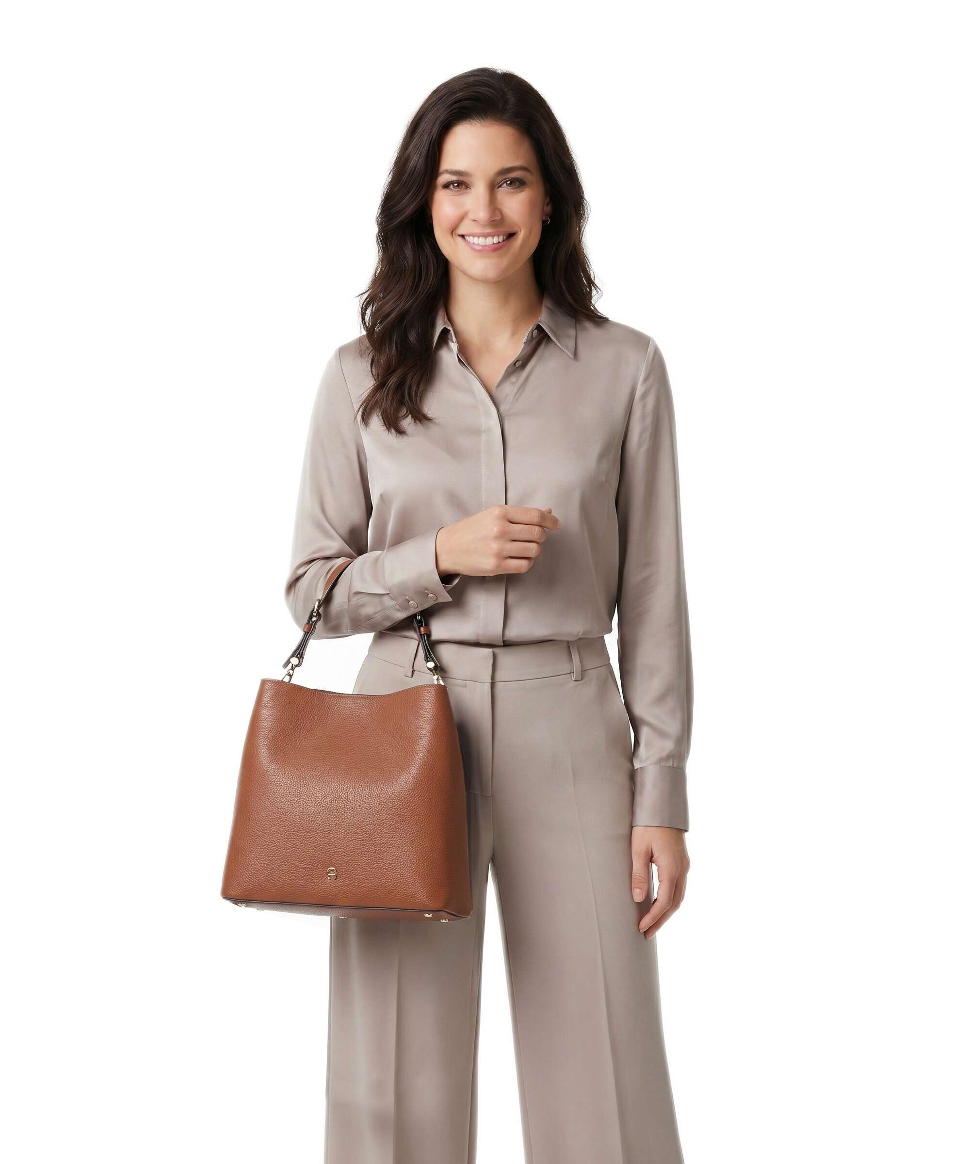 Aigner Delia M Torebka worek cognac brown - Image 3