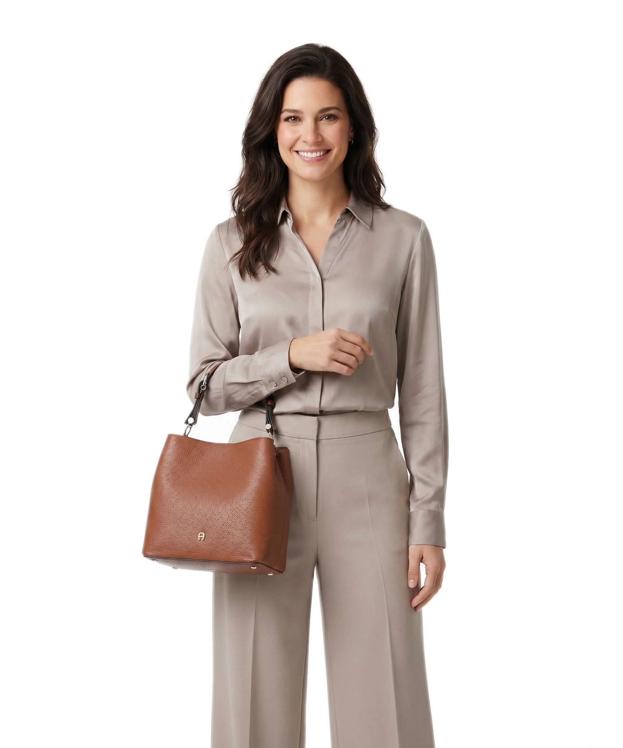 Aigner Delia S Torebka worek cognac brown - Image 3