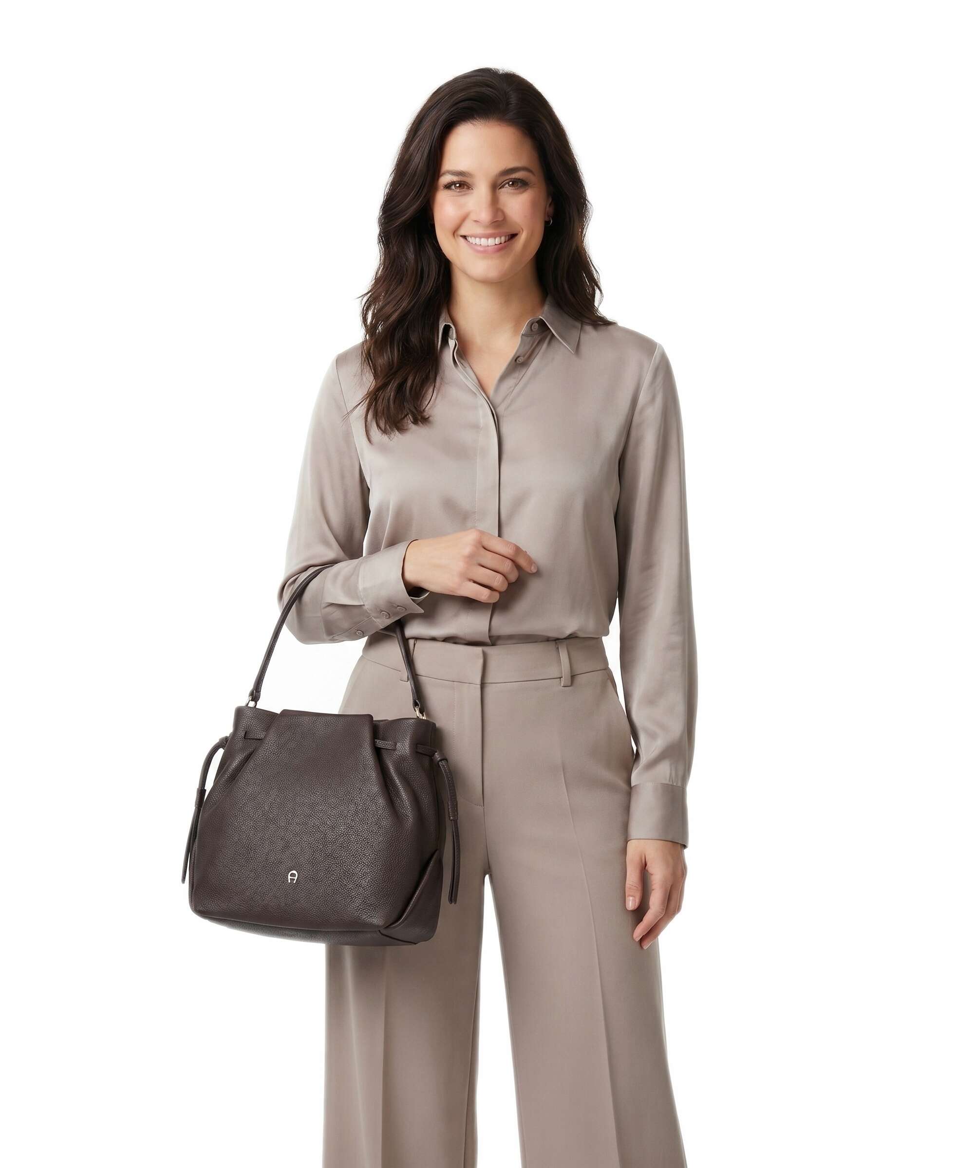 Aigner Paola M Torebka worek soil brown - Image 3