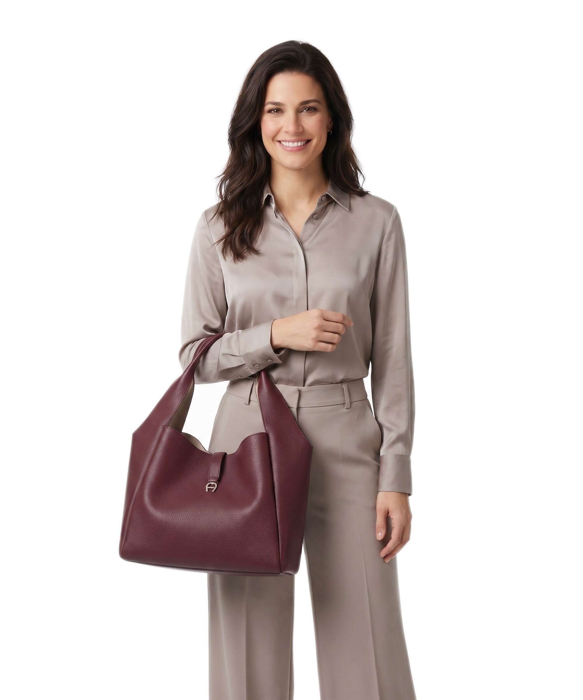 Aigner Zaira M Torebka worek burgundy - Image 3