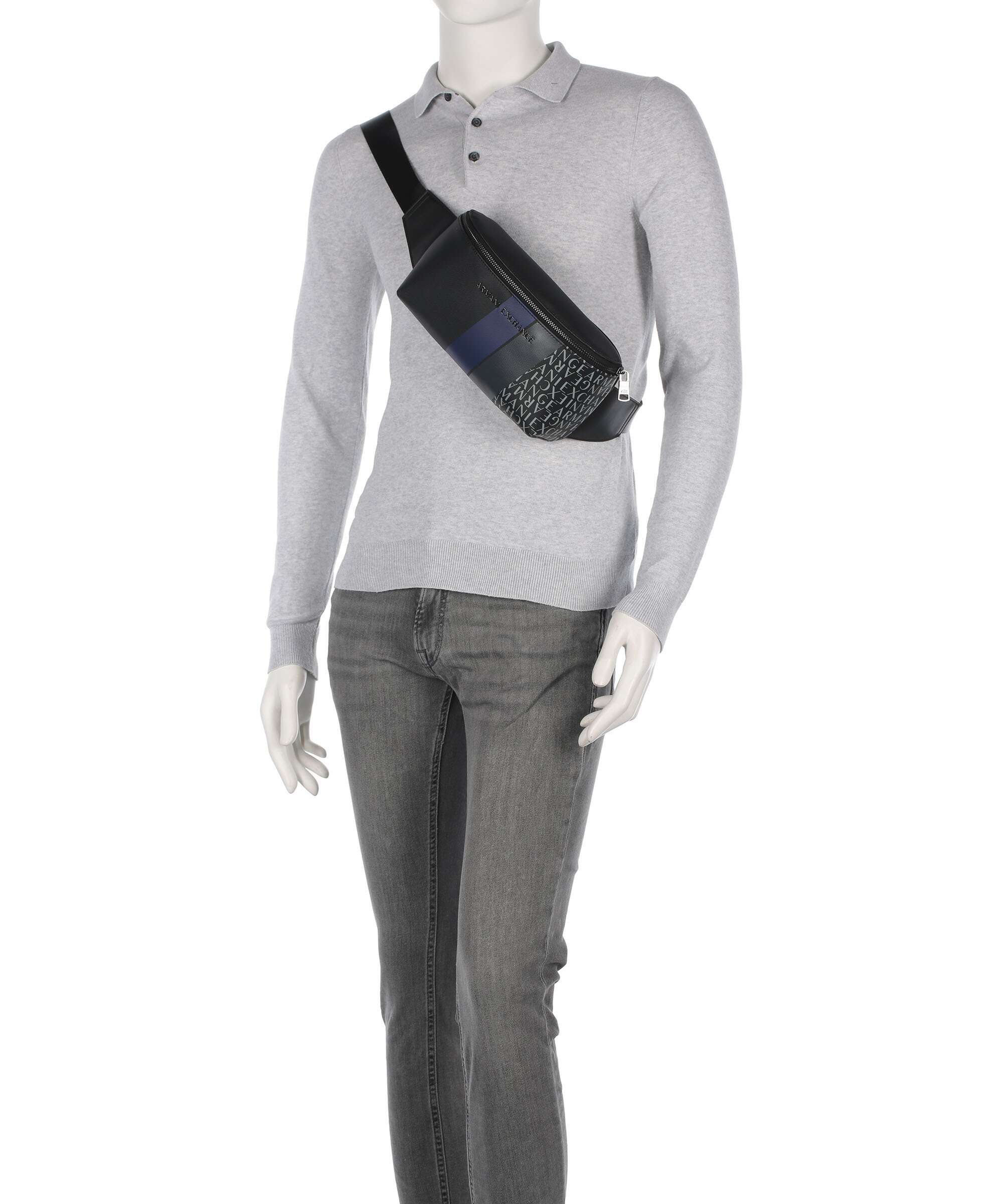 Armani Exchange Dylan Saszetka nerka deep navy/estate blue/deep navy shiny - Image 3