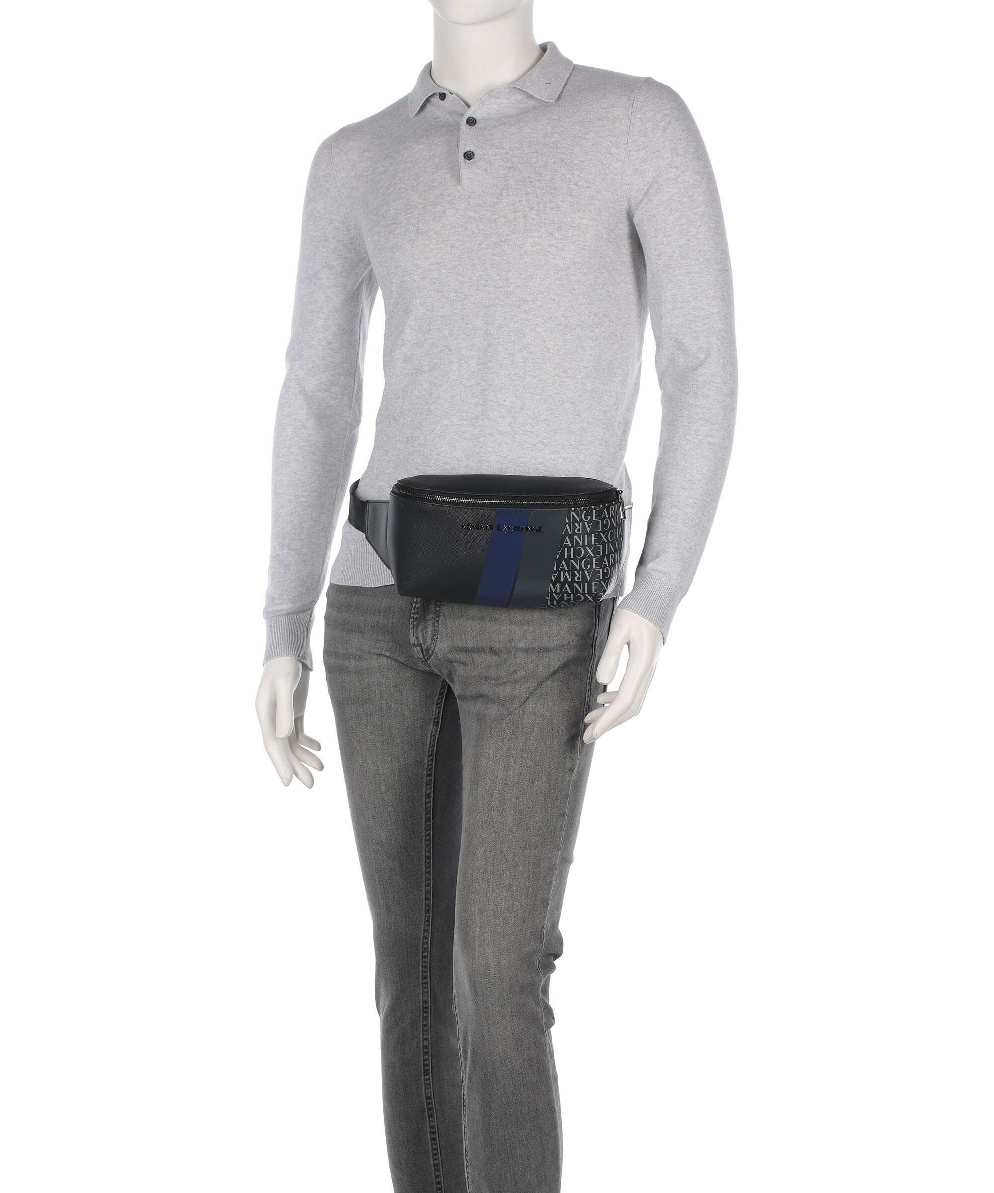 Armani Exchange Dylan Saszetka nerka deep navy/estate blue/deep navy shiny - Image 4