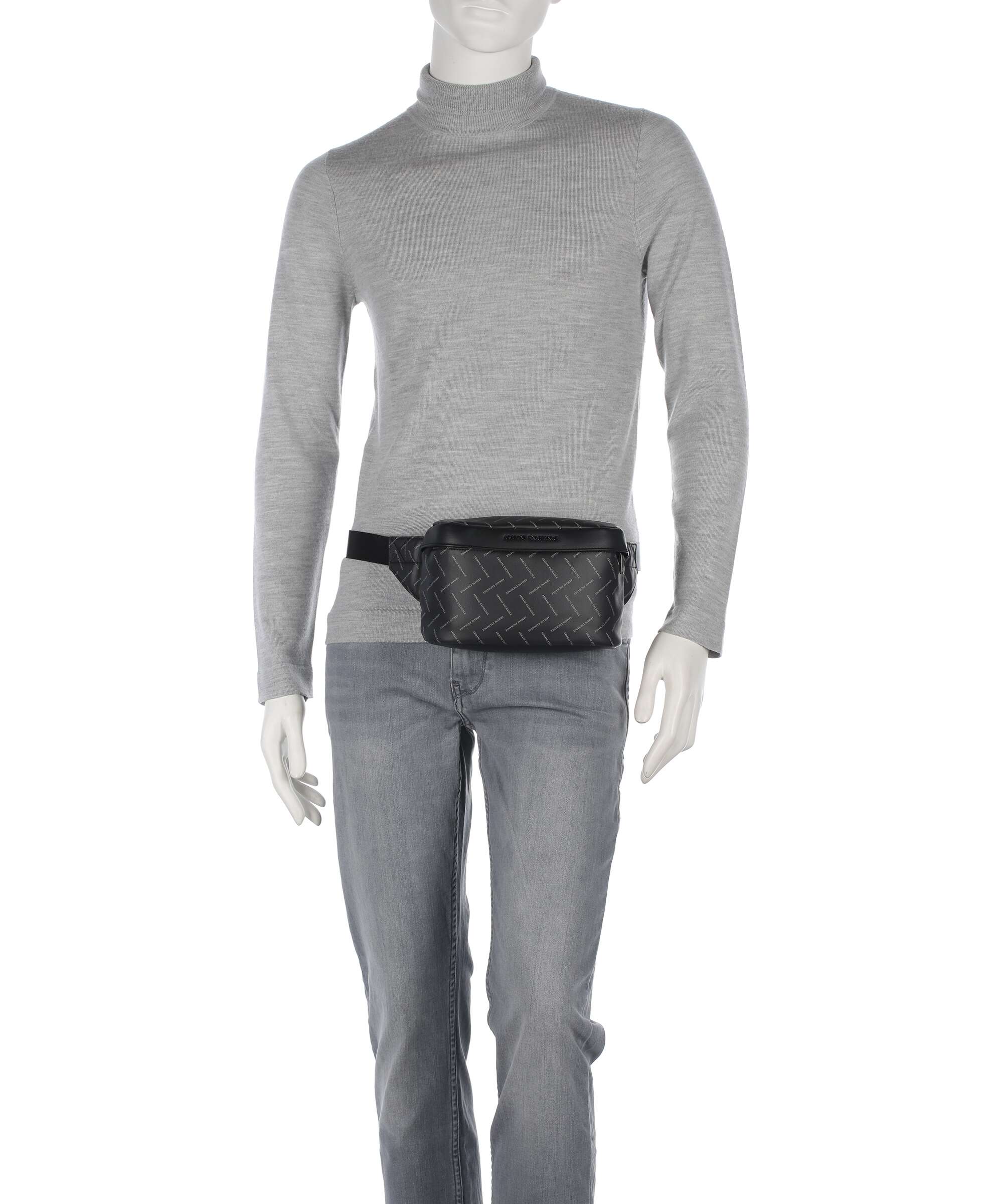 Armani Exchange Ginevra Printed Saszetka nerka black/chiseled stone - Image 4