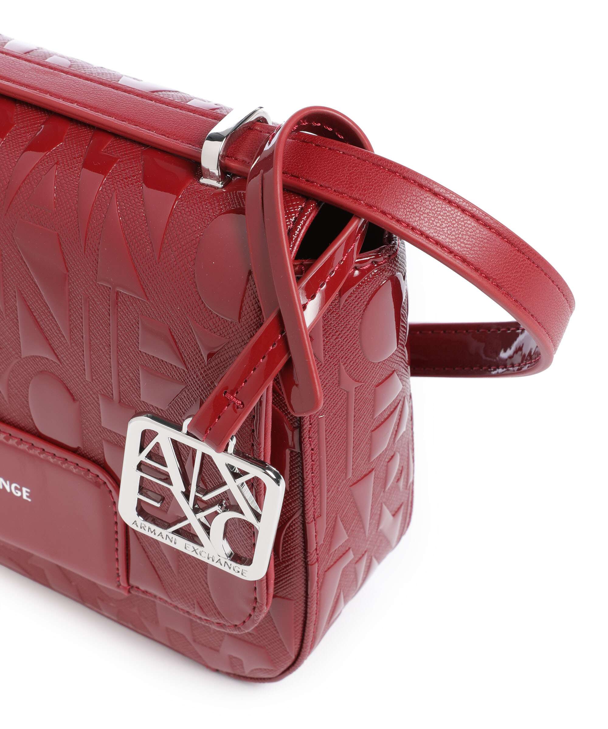 Armani Exchange Liz Patent Torba przez ramię red dahlia - Image 4