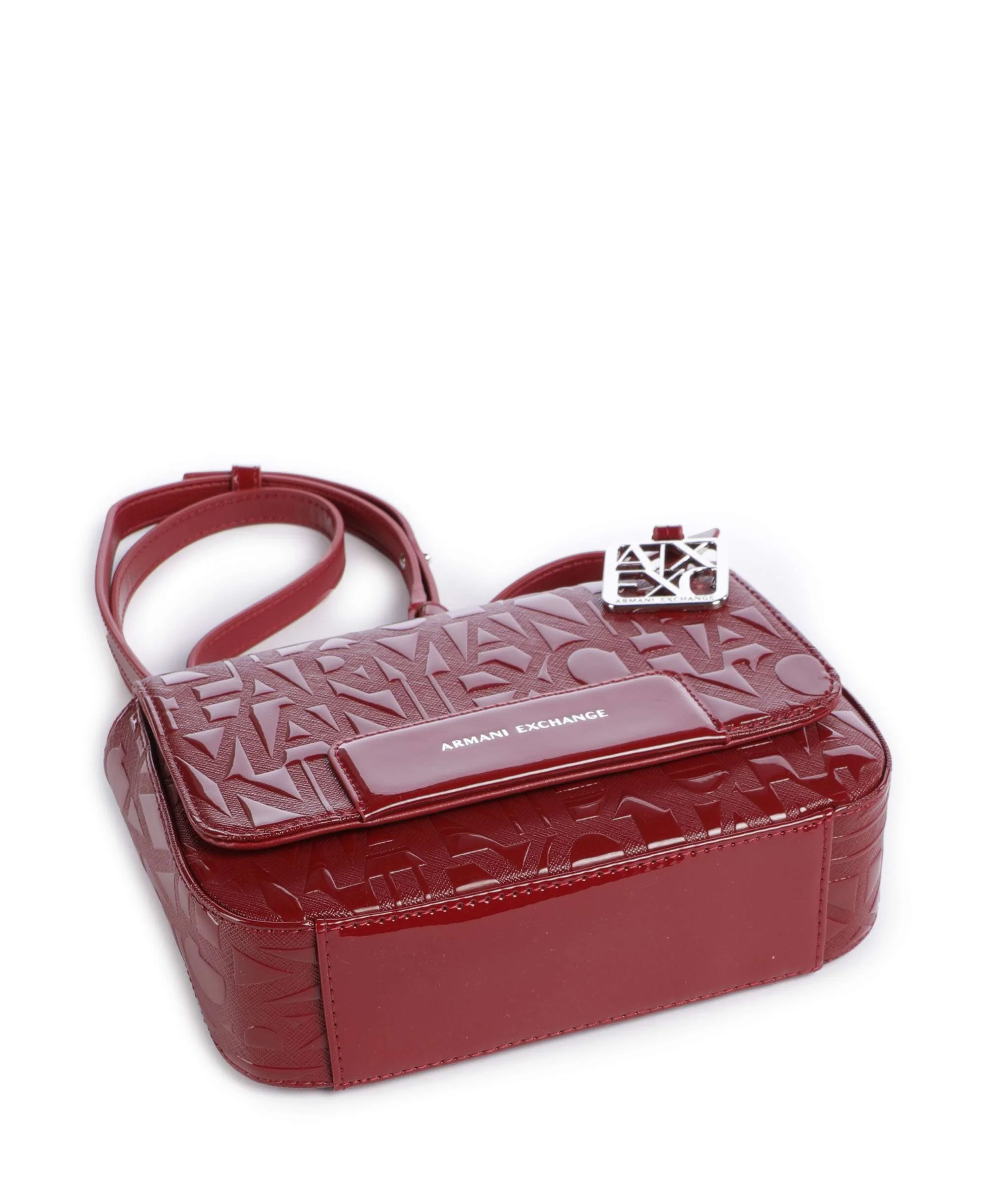 Armani Exchange Liz Patent Torba przez ramię red dahlia - Image 5