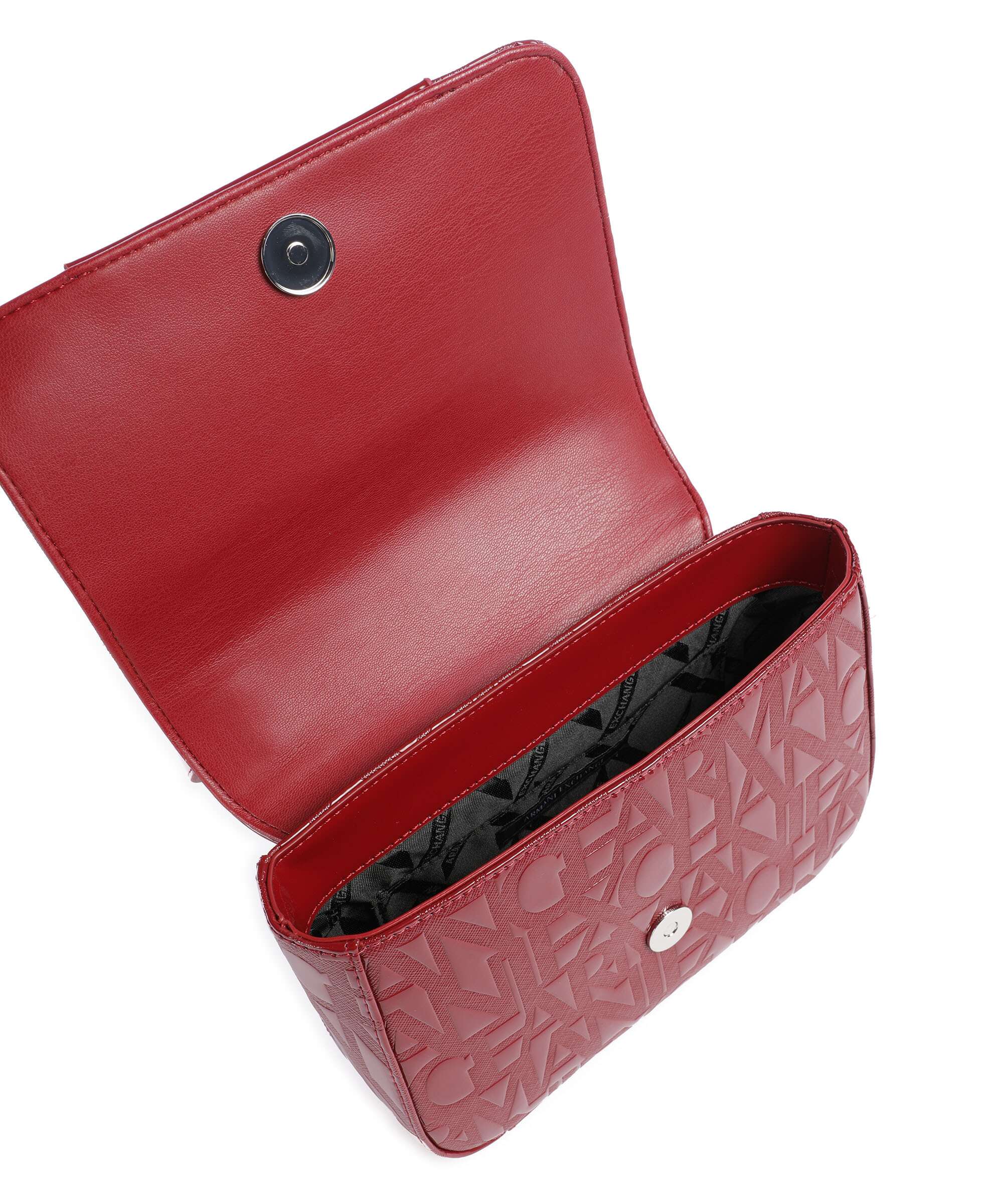 Armani Exchange Liz Patent Torba przez ramię red dahlia - Image 6