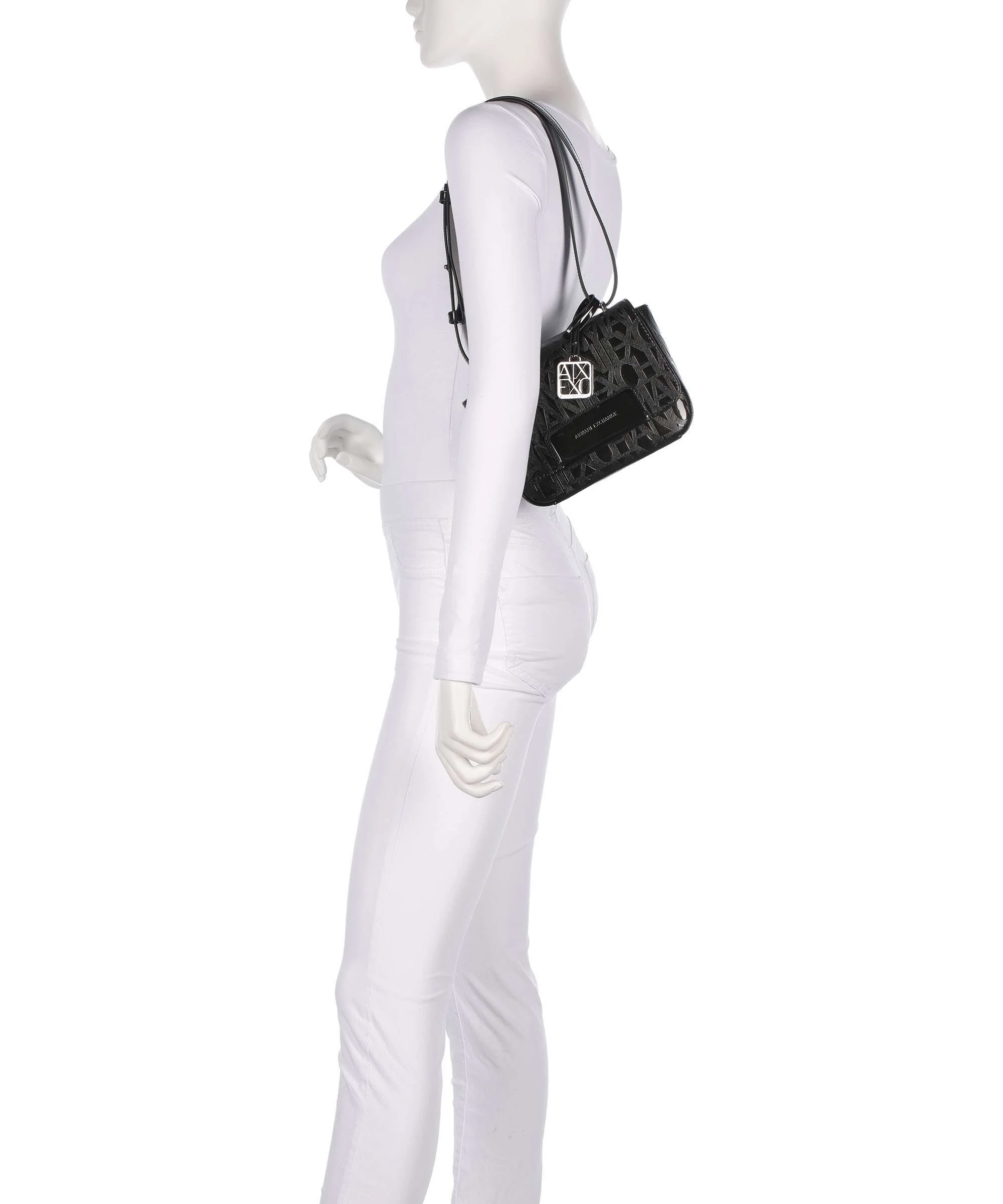 Armani Exchange Liz Patent Torba przez ramię black - Image 4