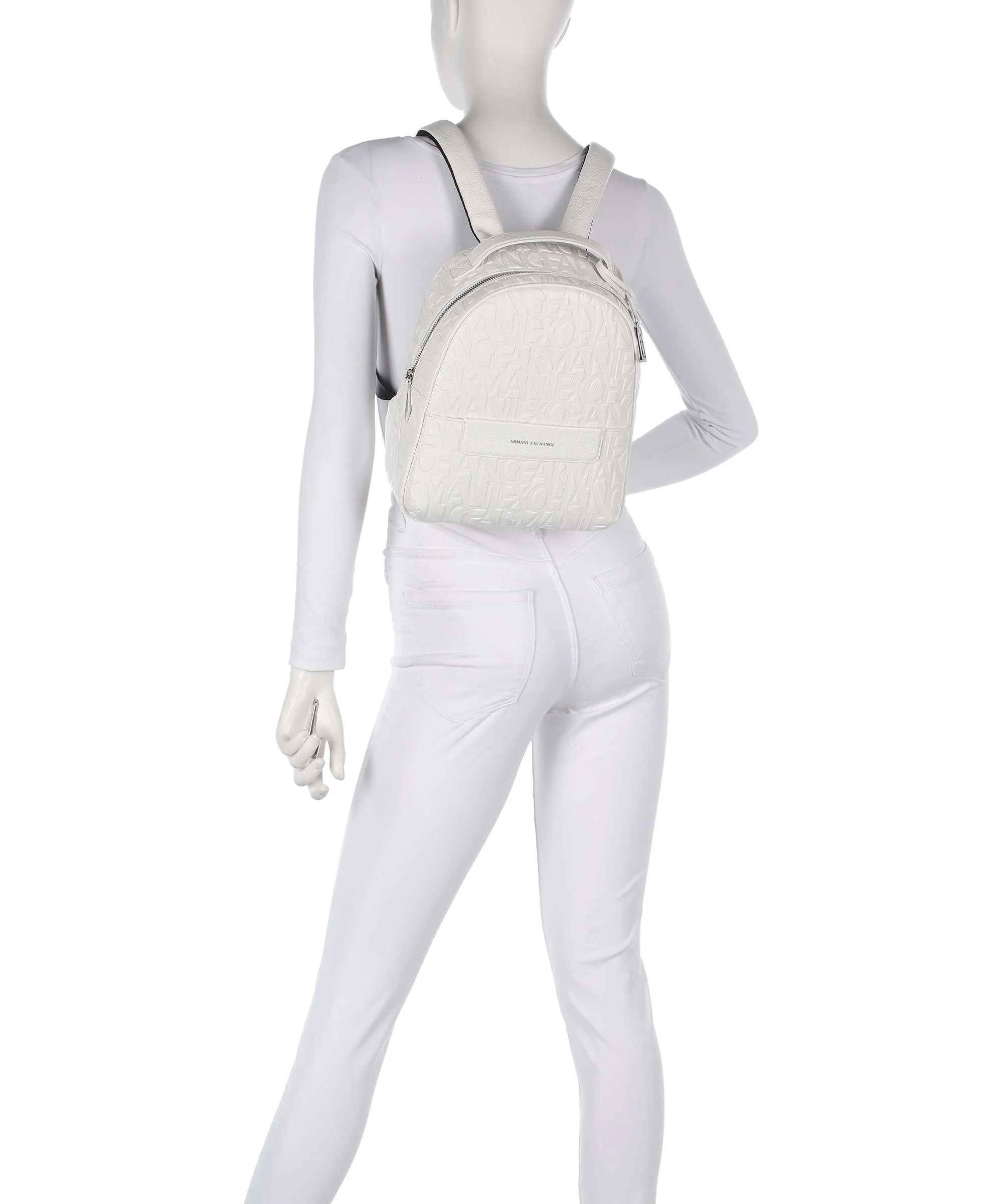 Armani Exchange Liz Pebble S Plecak off white - Image 3