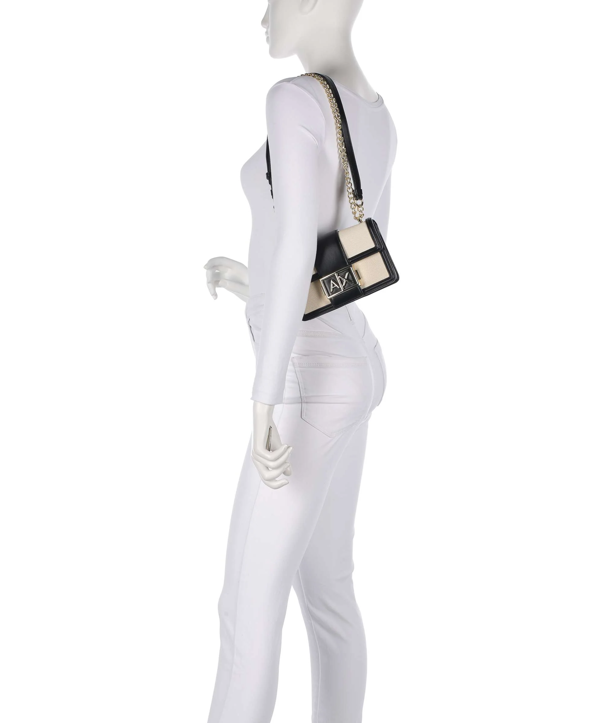 Armani Exchange Wonder S Torba na ramię natural/black - Image 4