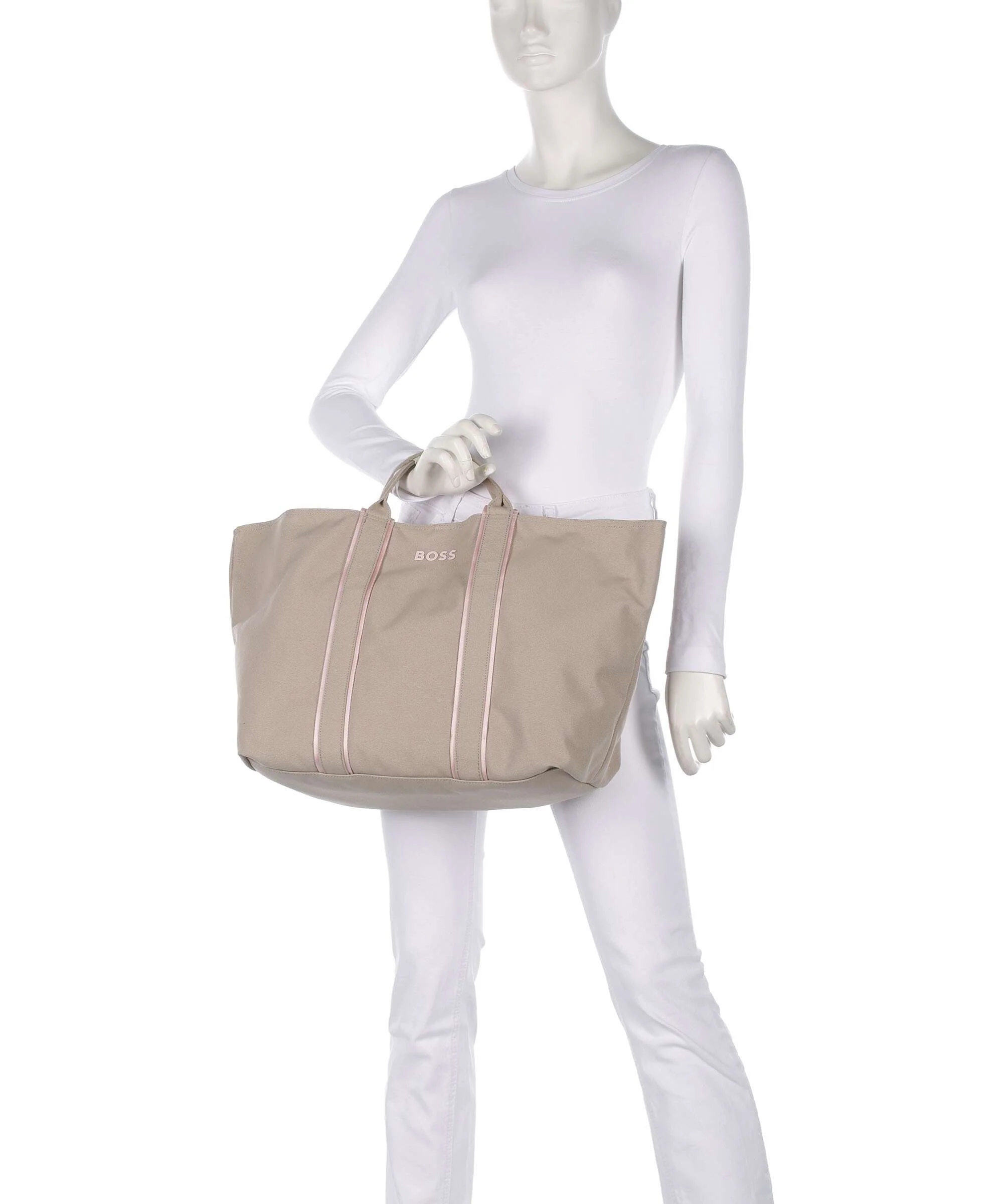 BOSS Torba na zakupy light beige - Image 3