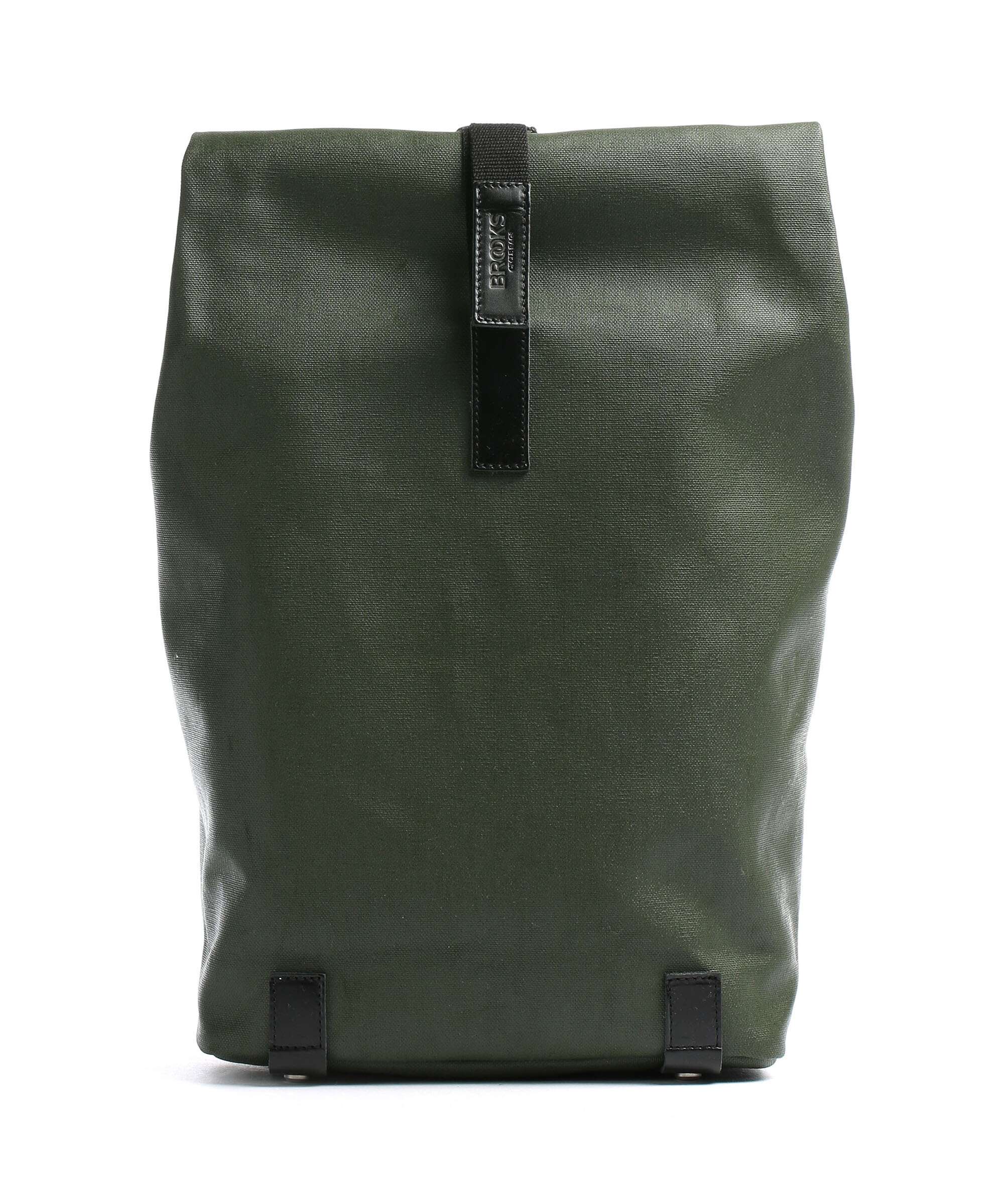 Brooks England Pickwick Cotton Canvas Small Plecak z rolowanym zamknięciem forest