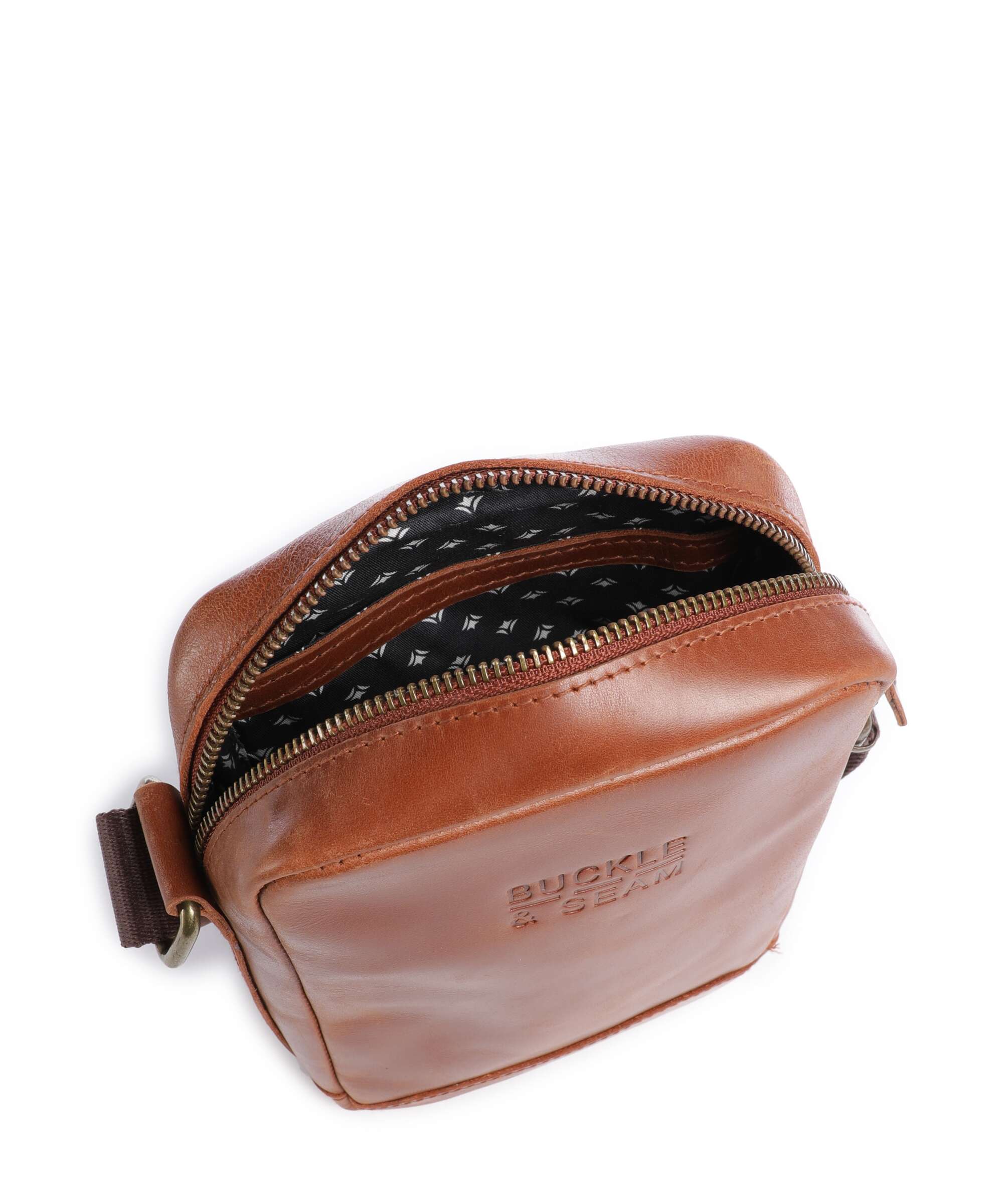 Buckle & Seam Crazy Horse Runner Torba przez ramię cognac - Image 6