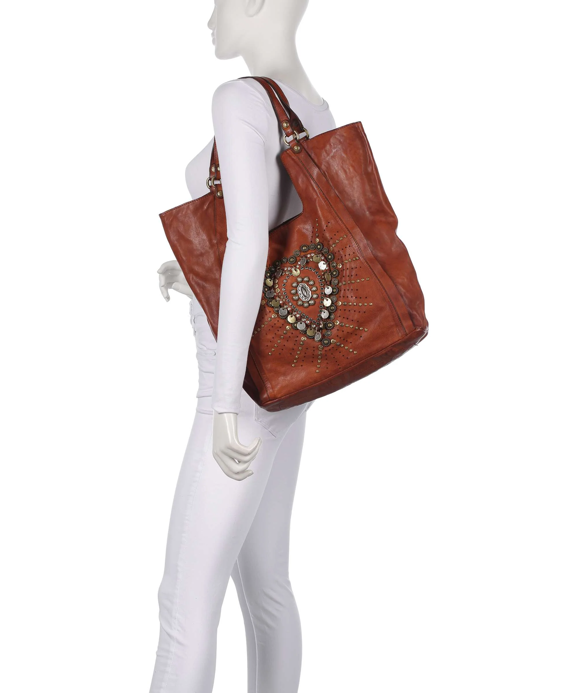 Campomaggi Torba na zakupy cognac - Image 3