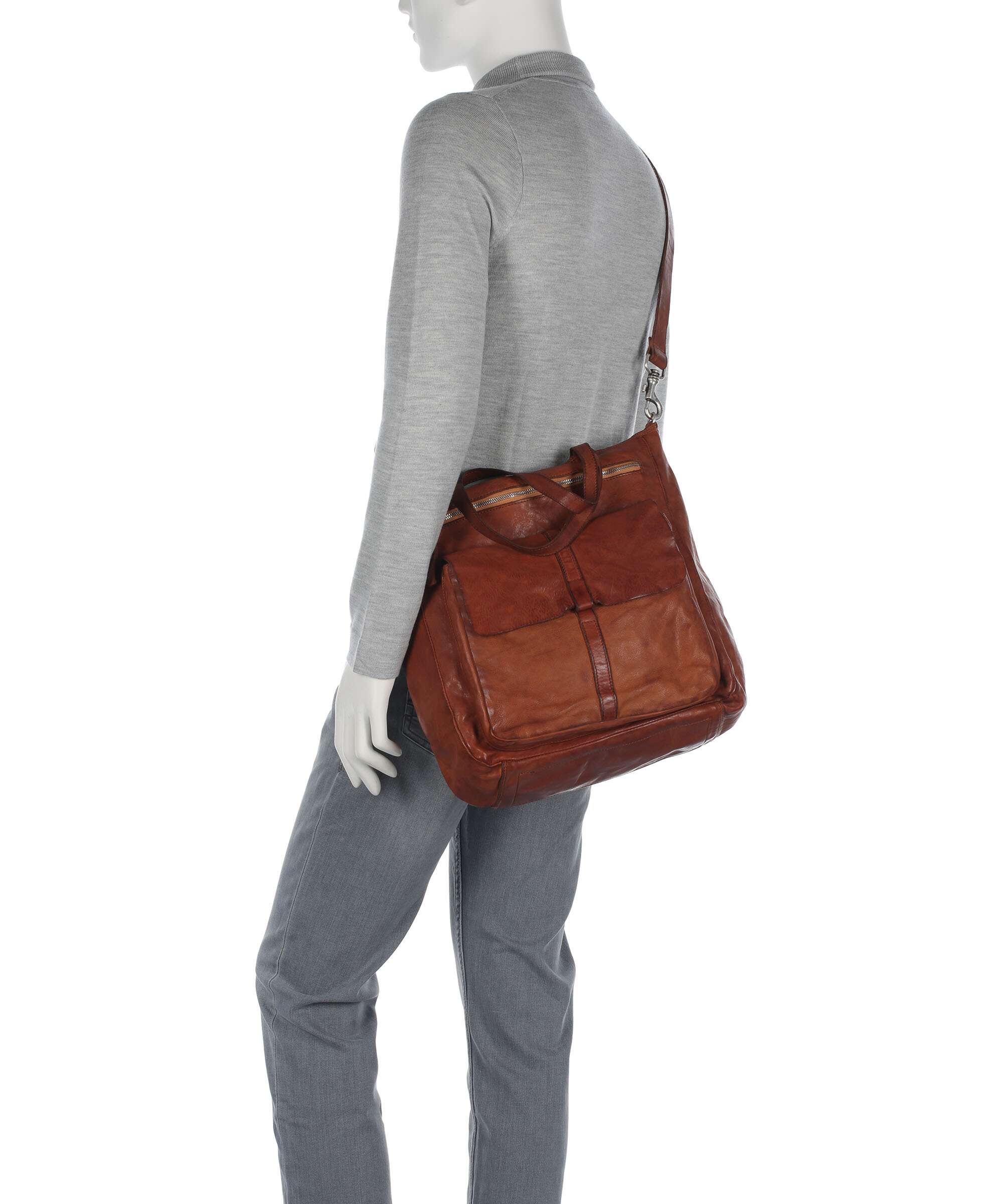 Campomaggi Torba na zakupy cognac - Image 4