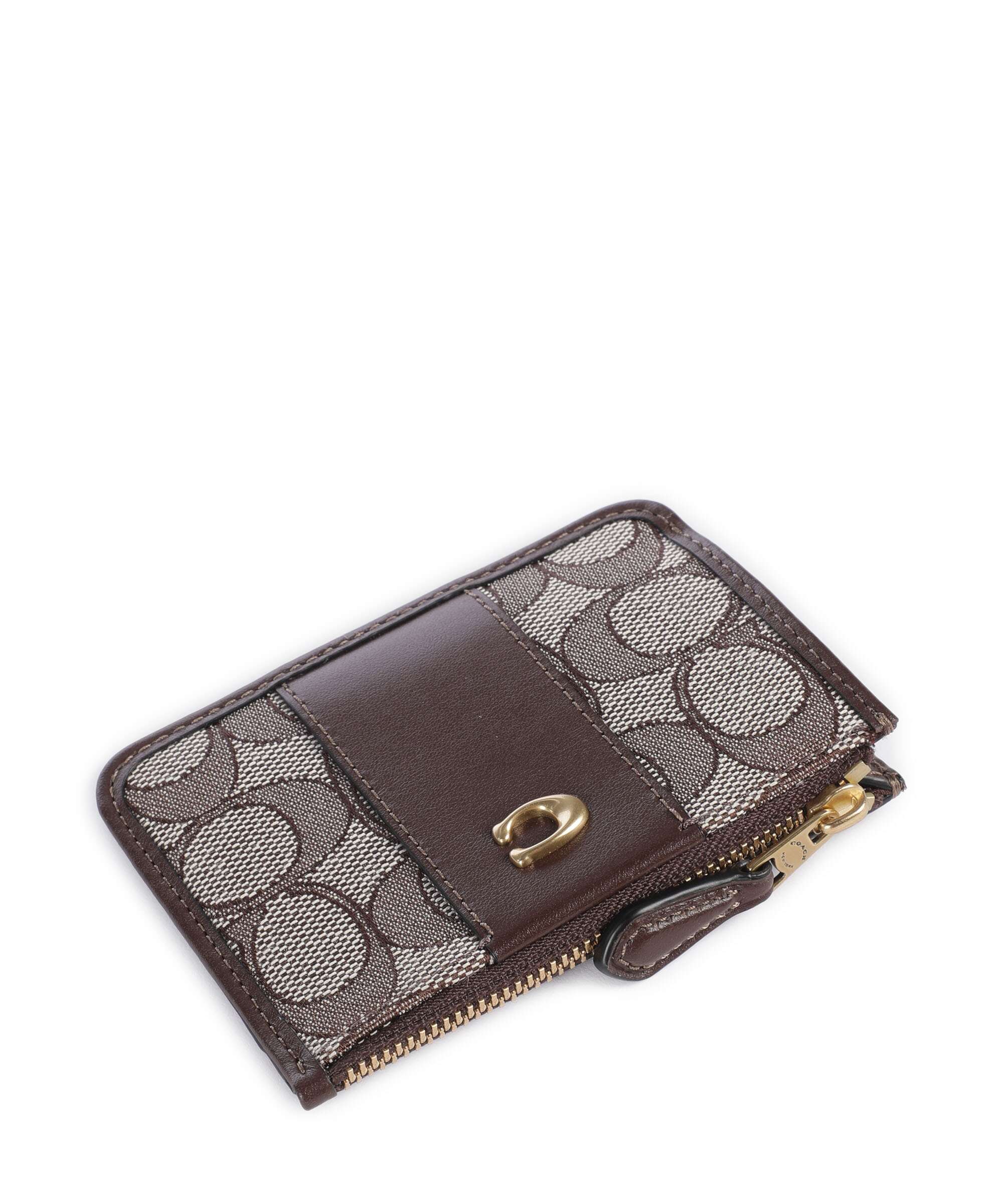Coach Essential Signature Jacquard Mini Etui na karty kredytowe oak maple - Image 3