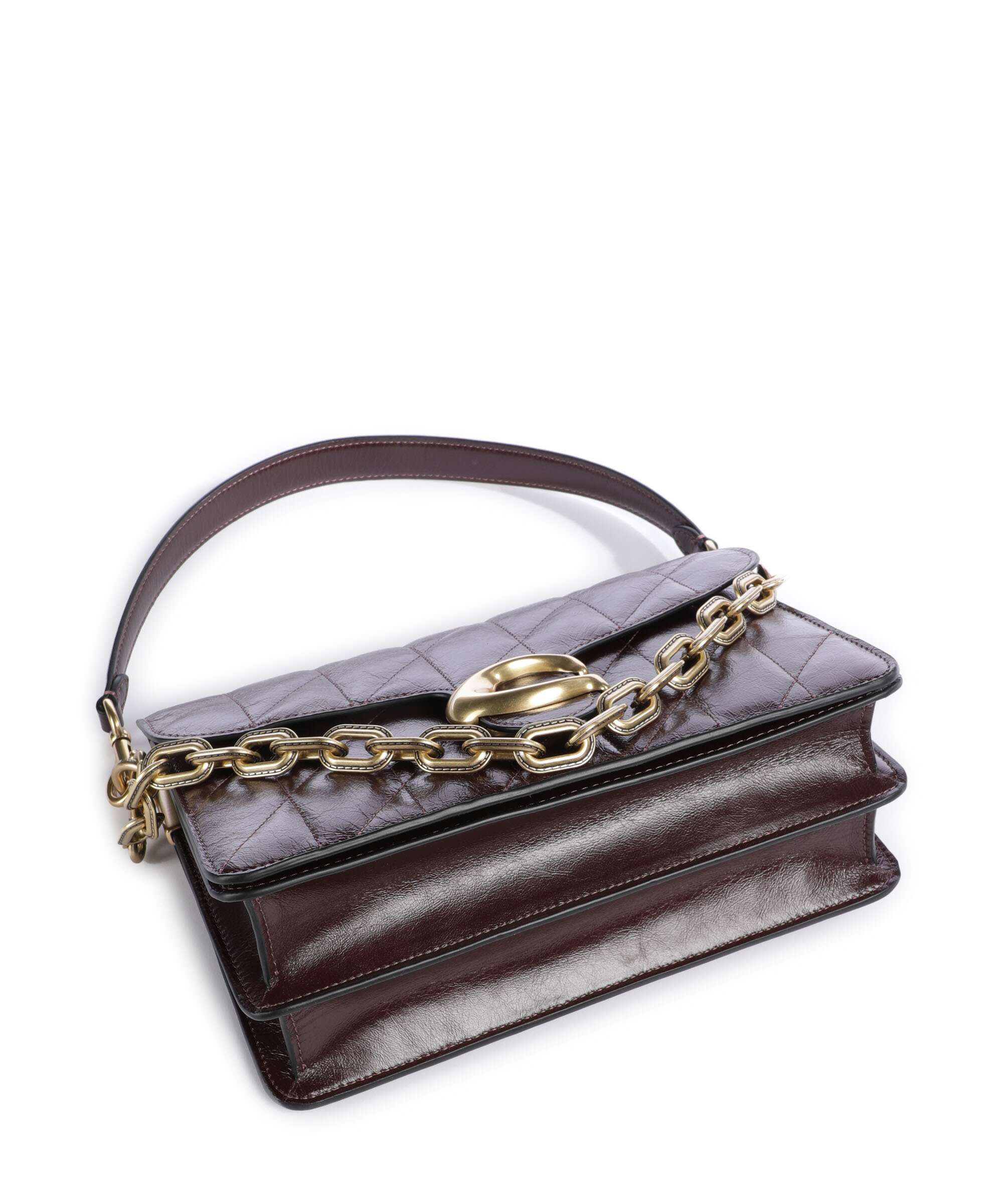 Coach Tabby Quilted Glazed Torba na ramię black currant - Image 6