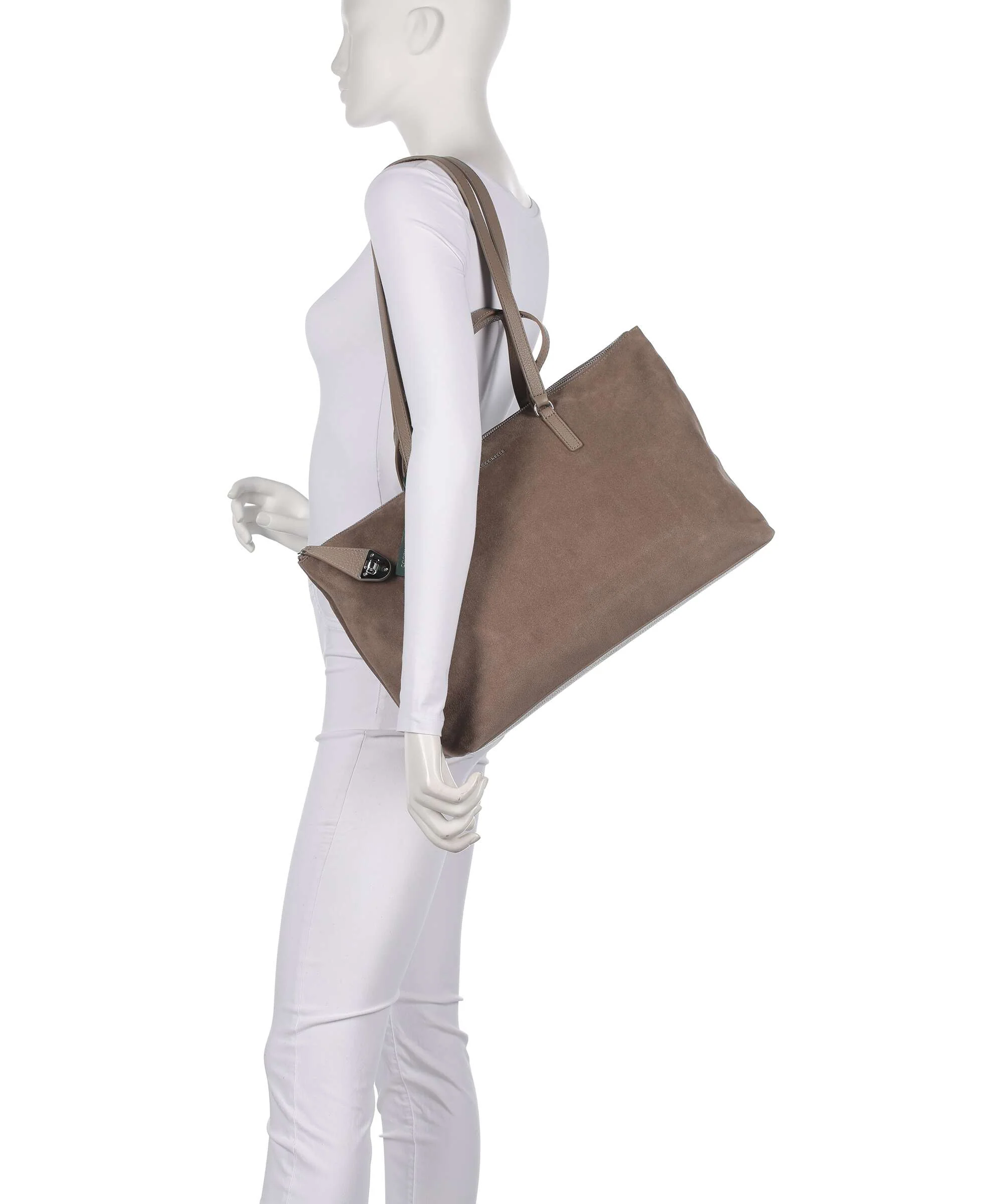 Coccinelle Beat Generation Suede Torba na zakupy warm taupe - Image 3