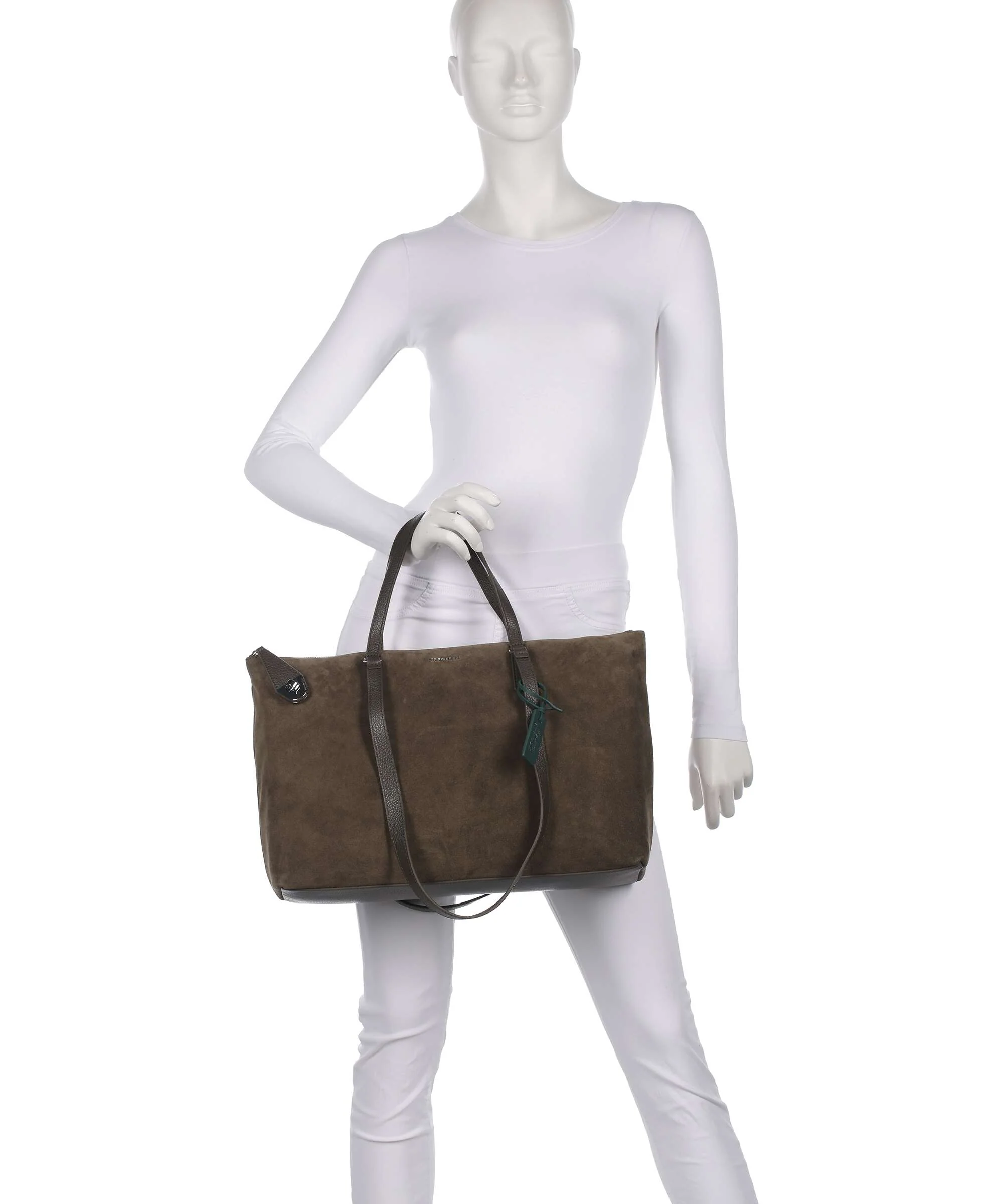 Coccinelle Beat Generation Suede Torba na zakupy fango - Image 3