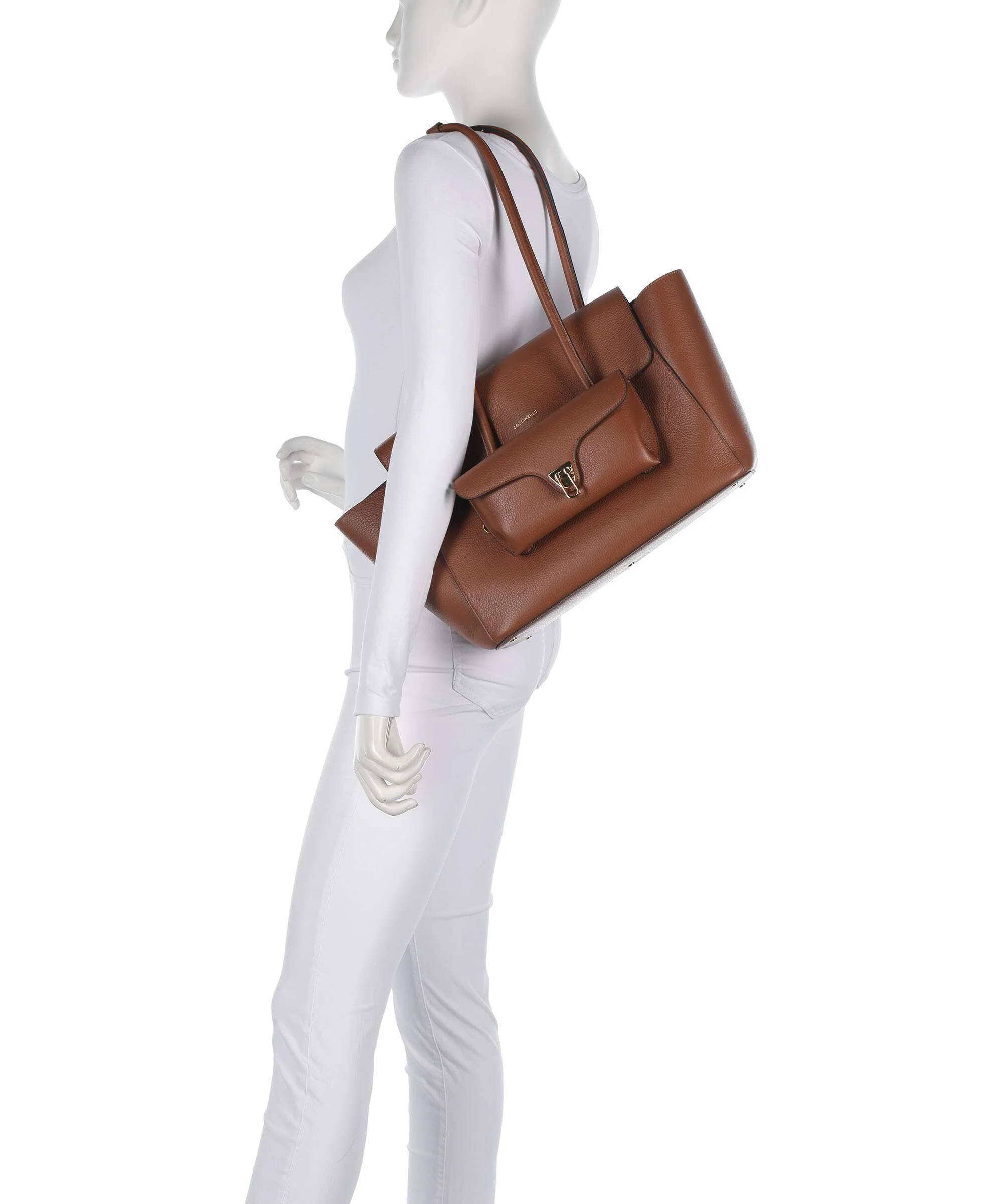 Coccinelle Beat Torba na zakupy cognac - Image 3