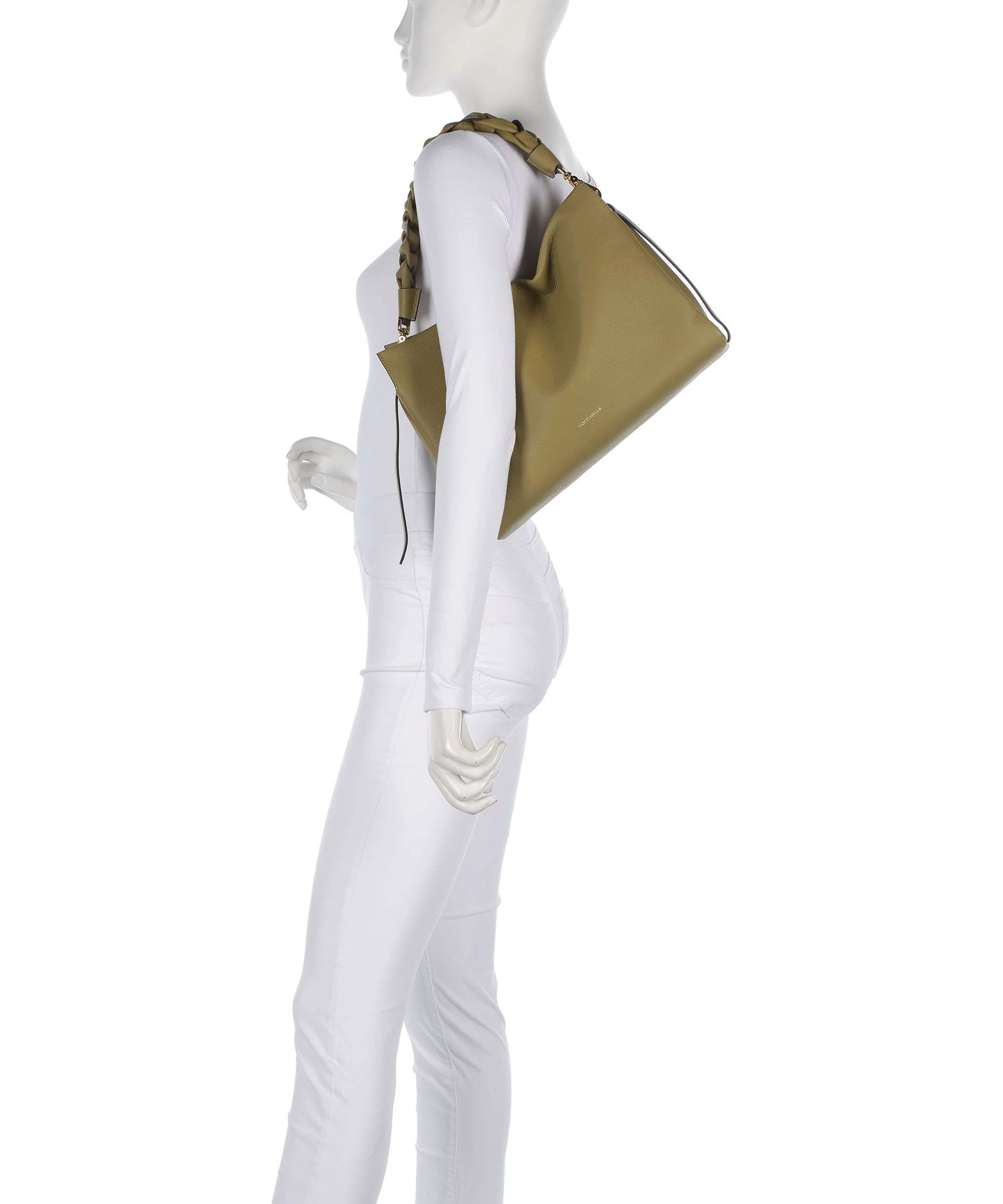 Coccinelle Boheme Grana Double Torebka worek seagrass/sandshell - Image 3