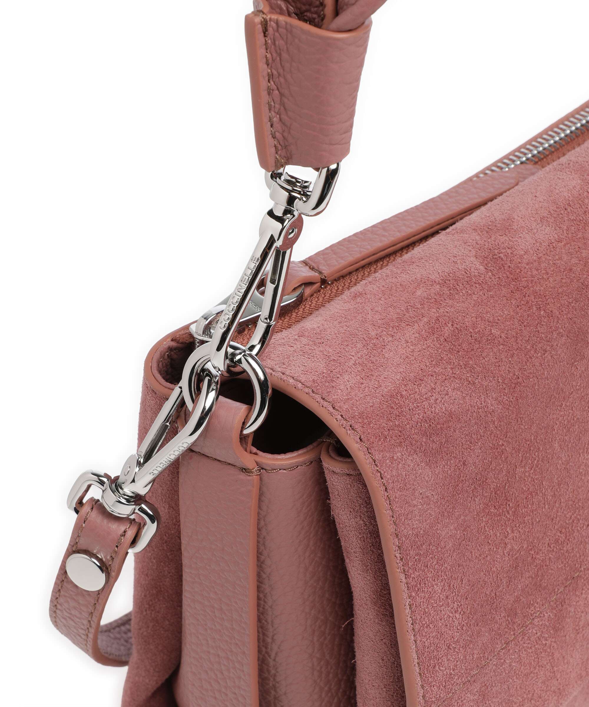 Coccinelle Boheme Suede Torba na ramię winter rose - Image 4