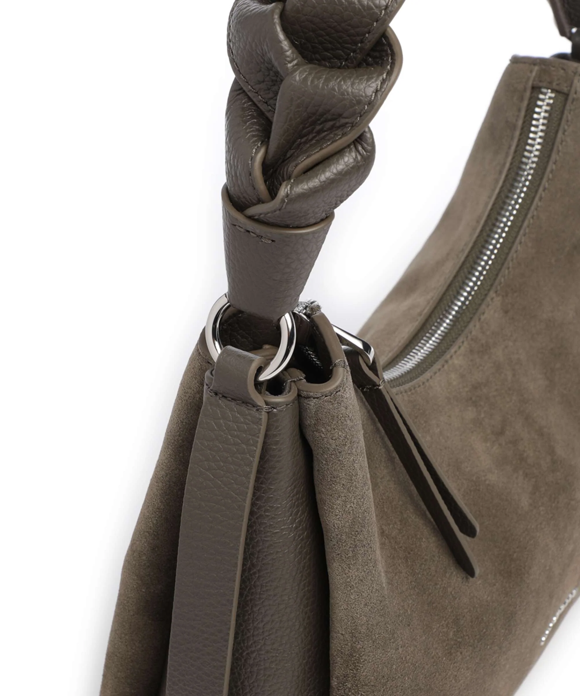 Coccinelle Boheme Suede Torba na ramię fango - Image 4