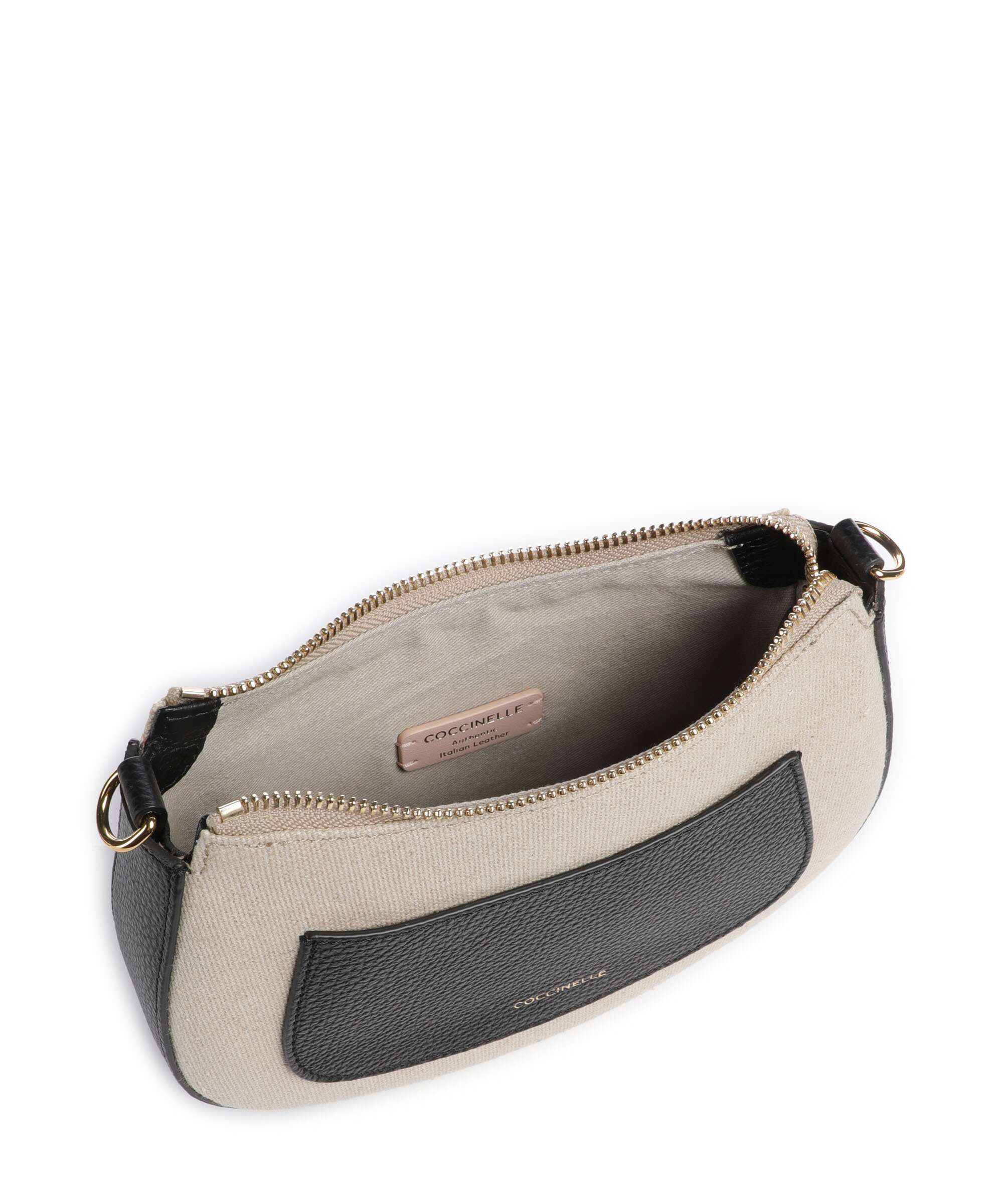 Coccinelle C-Easy Canvas Torba przez ramię natural/noir - Image 6