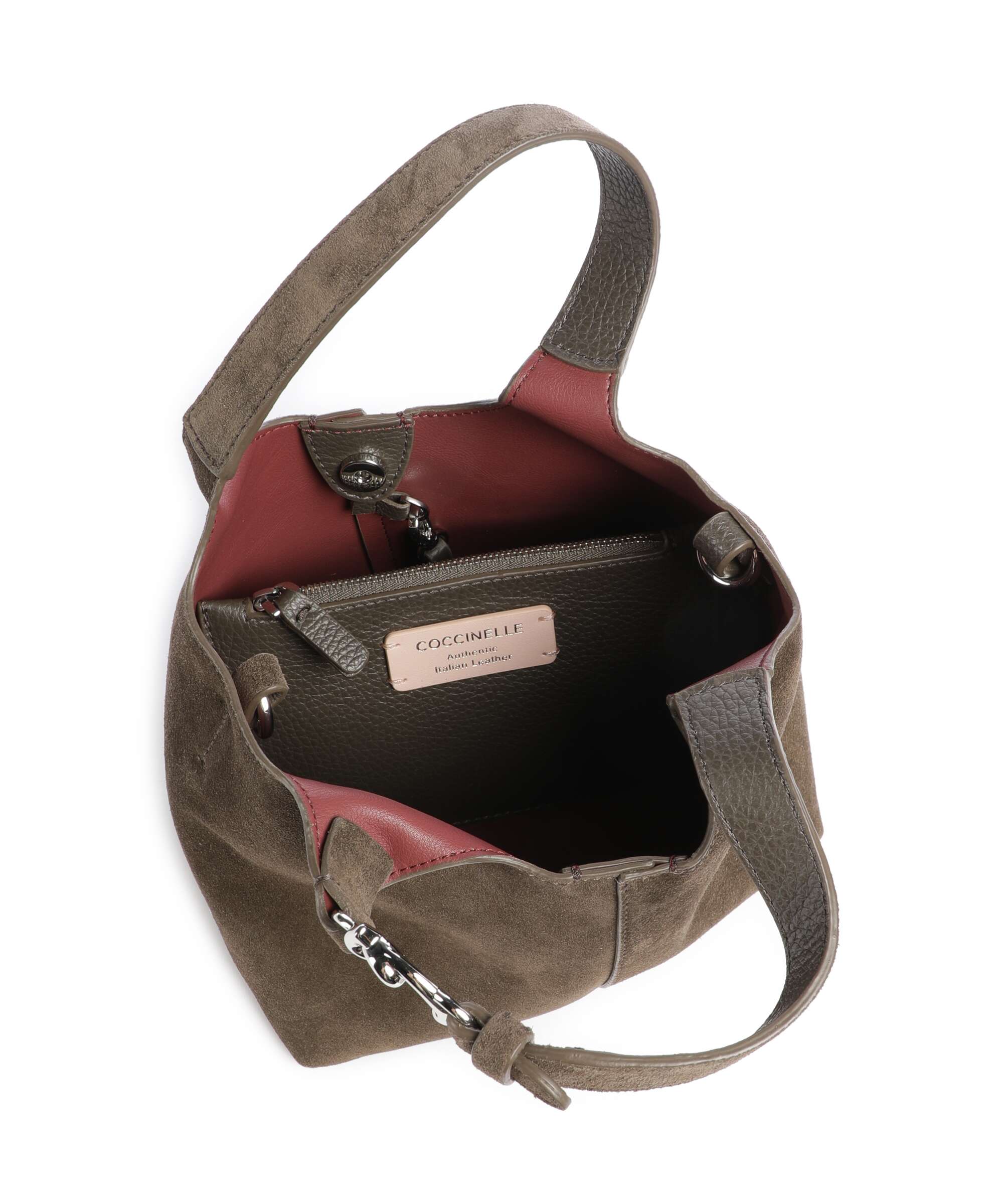 Coccinelle C-Easy Suede Torebka fango - Image 6