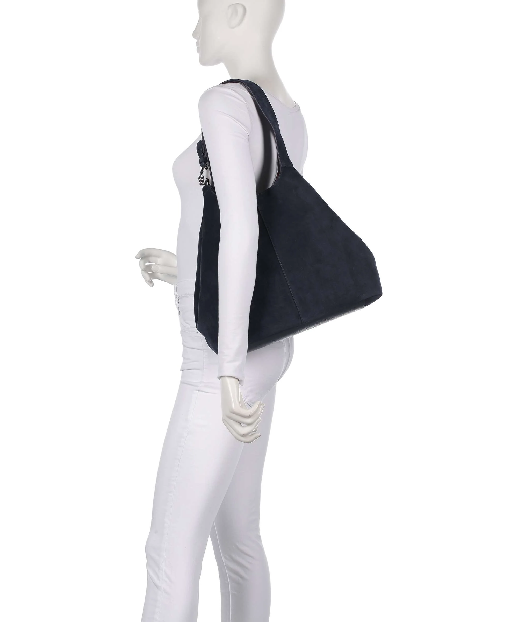 Coccinelle C-Easy Suede Torebka worek midnight blue - Image 3