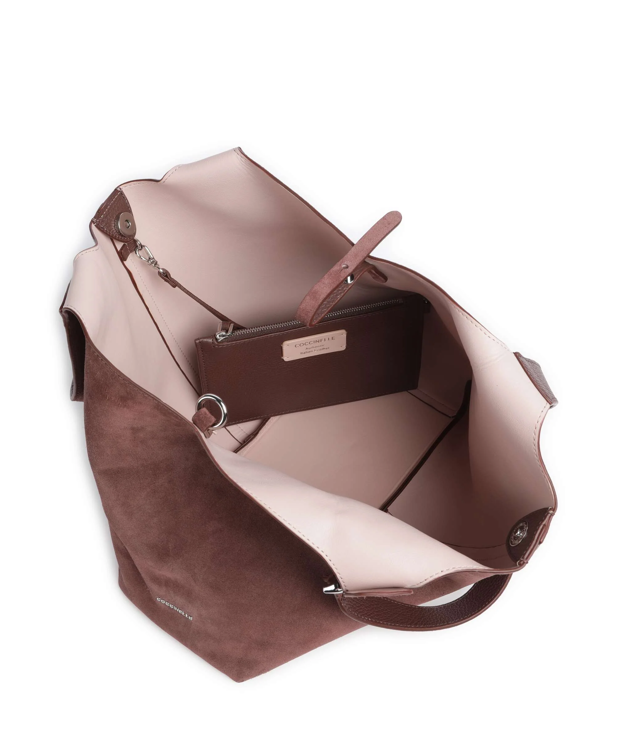 Coccinelle C-Easy Suede Torebka worek berry - Image 6