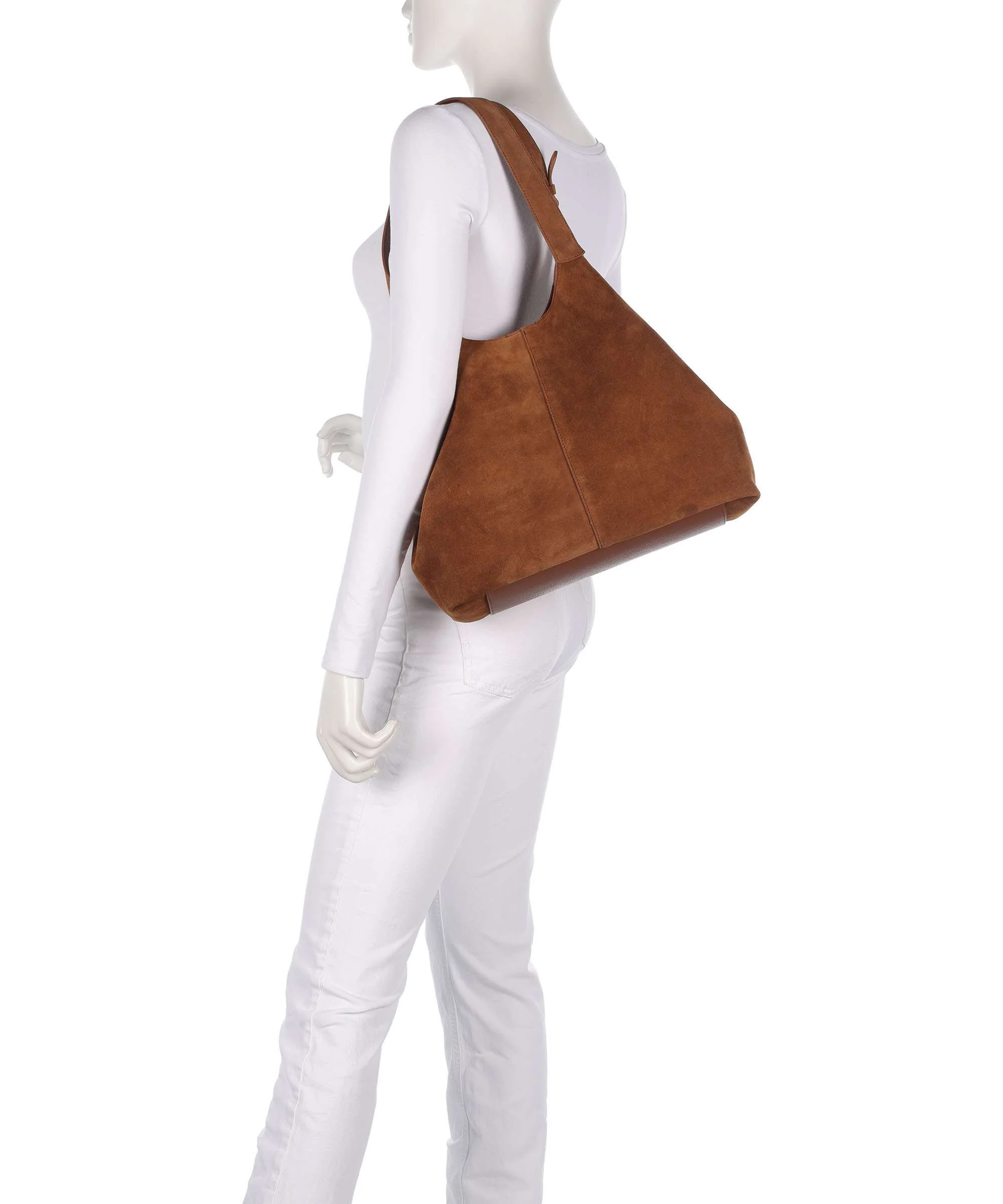 Coccinelle C-Easy Suede Torebka worek cognac - Image 3