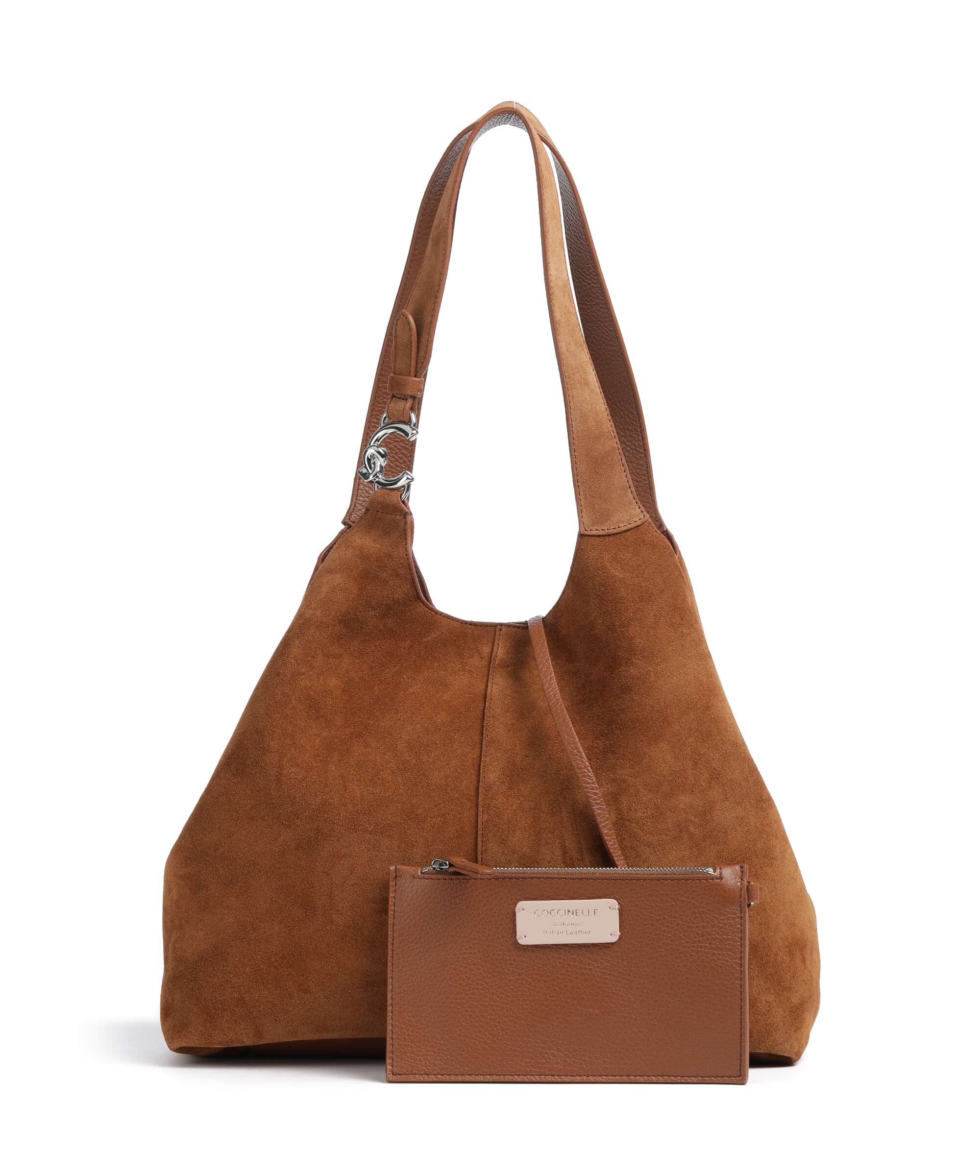 Coccinelle C-Easy Suede Torebka worek cognac - Image 6