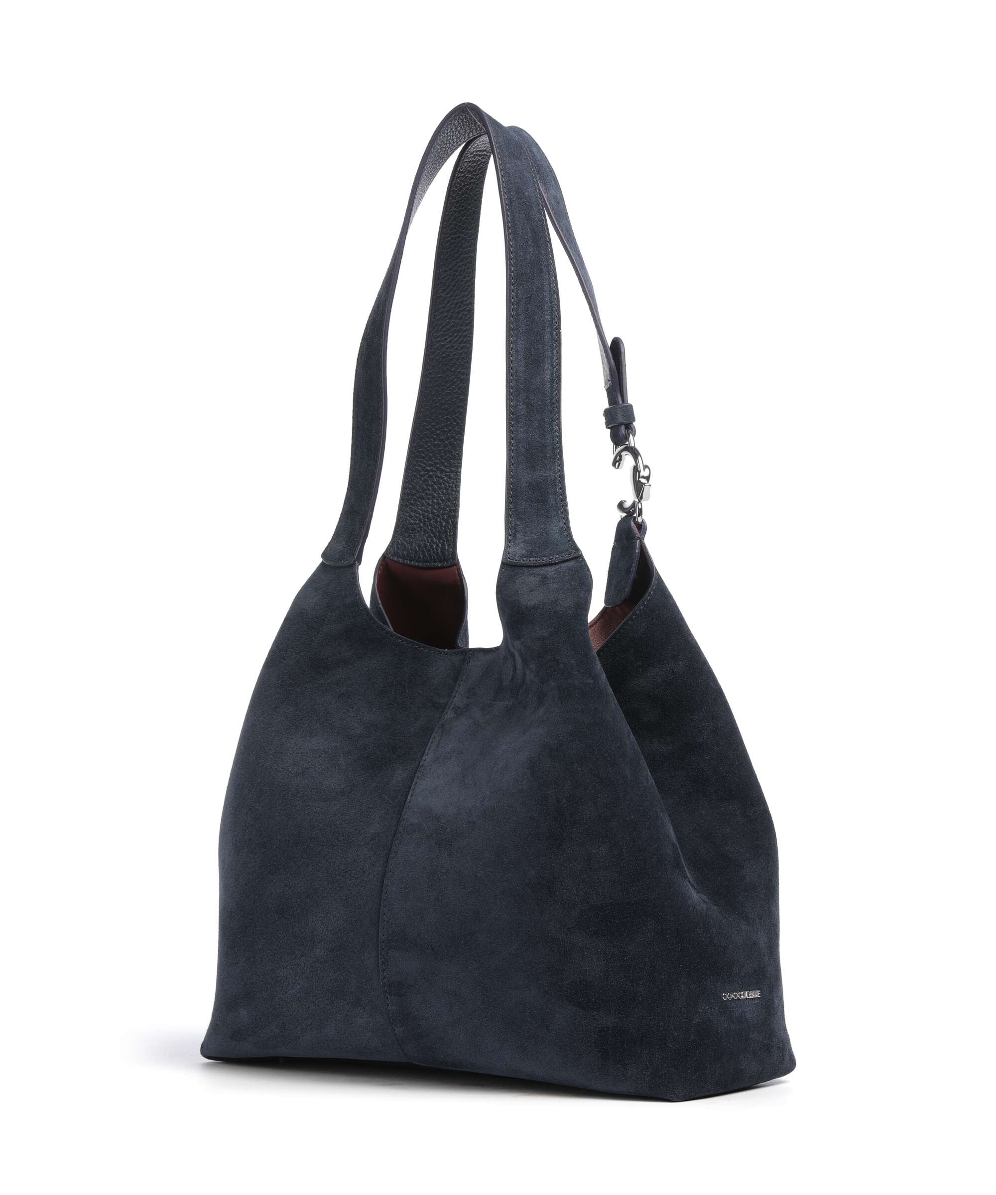 Coccinelle C-Easy Suede Torebka worek midnight blue - Image 4