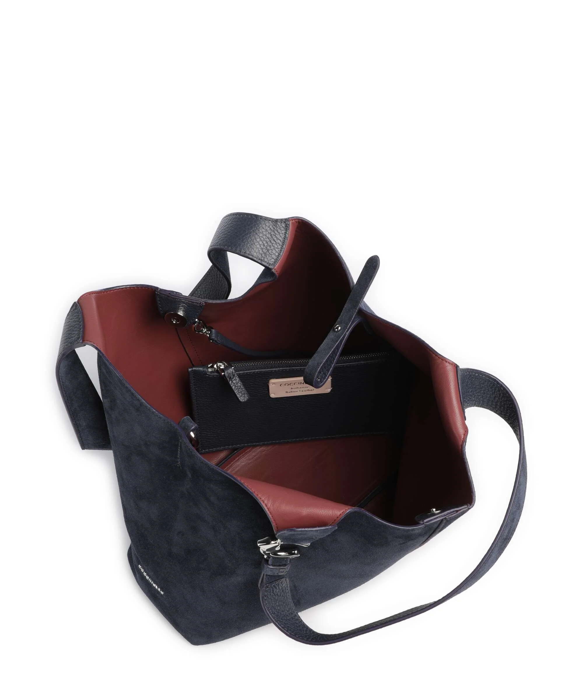 Coccinelle C-Easy Suede Torebka worek midnight blue - Image 6
