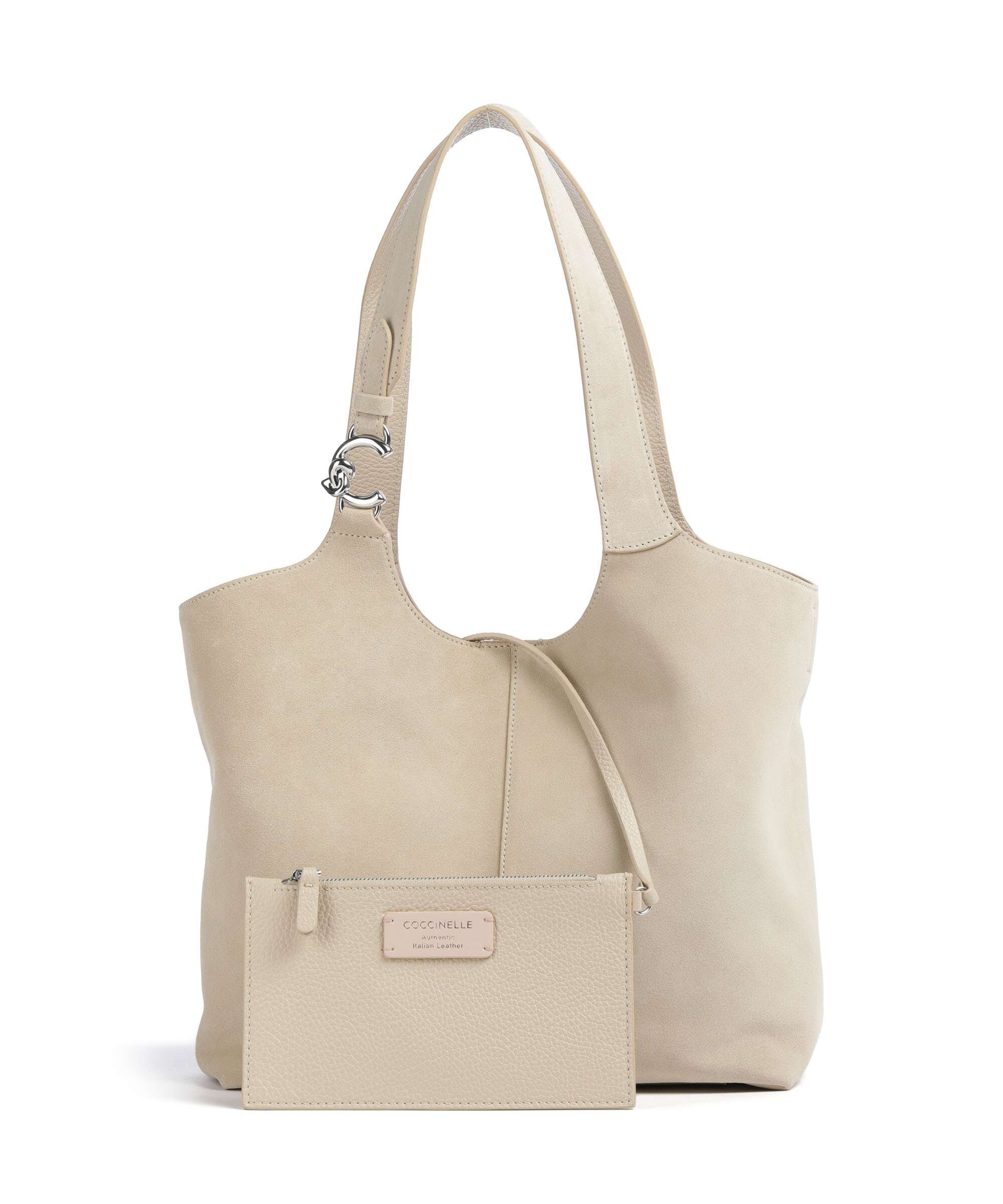 Coccinelle C-Easy Suede Torebka worek sandshell - Image 2