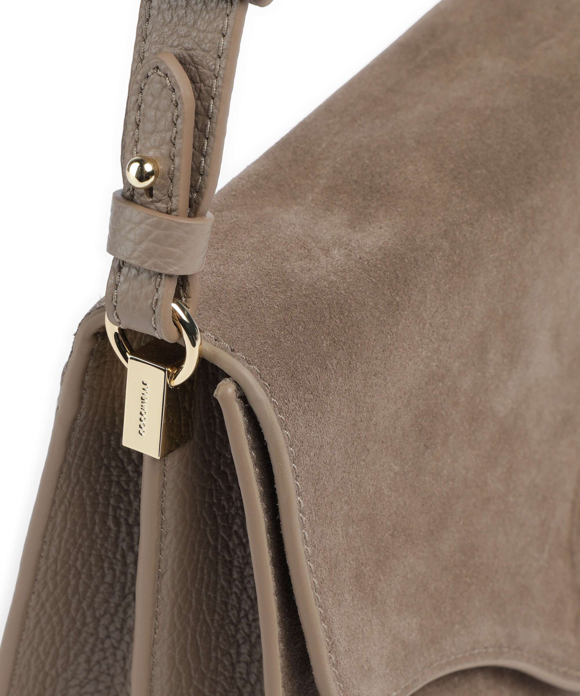 Coccinelle C-Me Softy Suede Torba na ramię warm taupe - Image 4