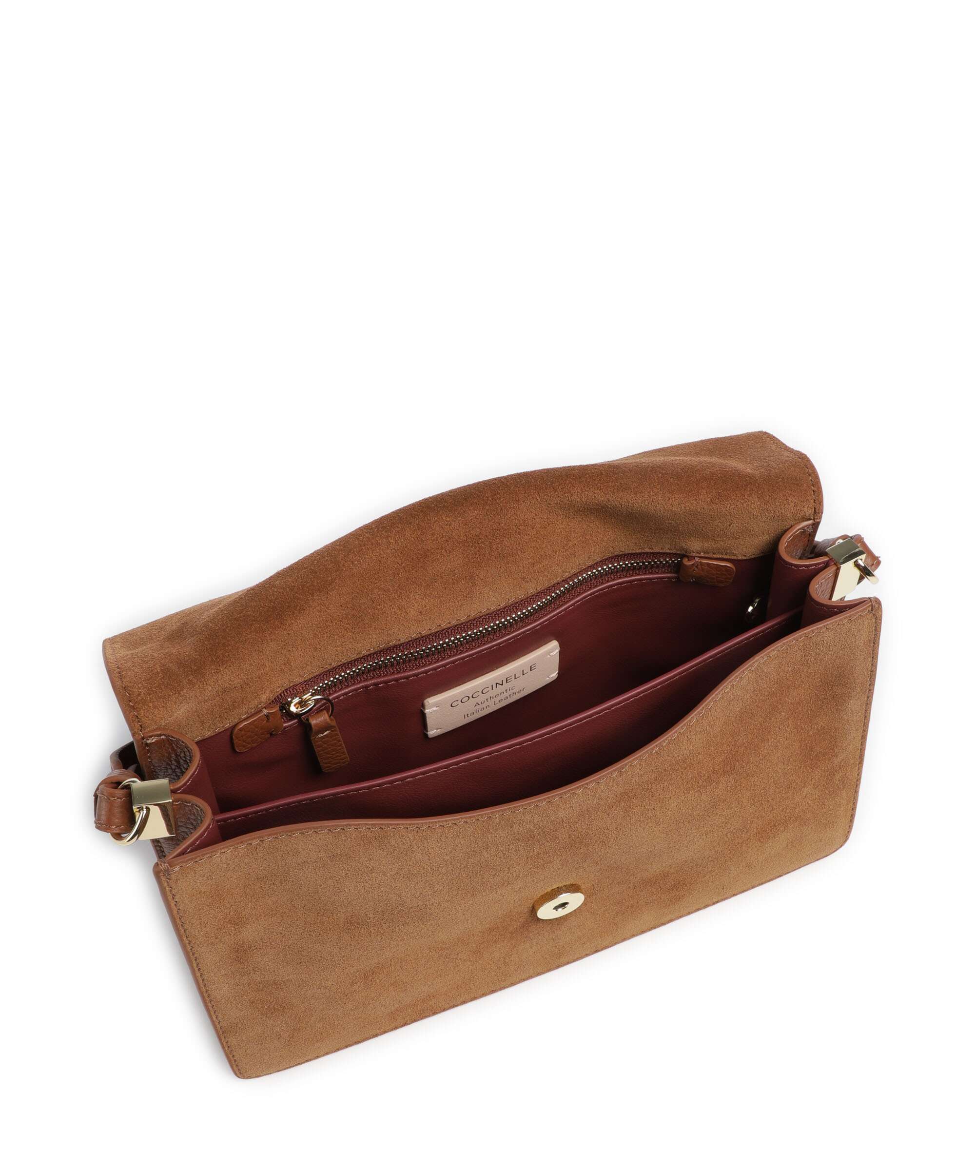 Coccinelle C-Me Softy Suede Torba na ramię cognac - Image 6