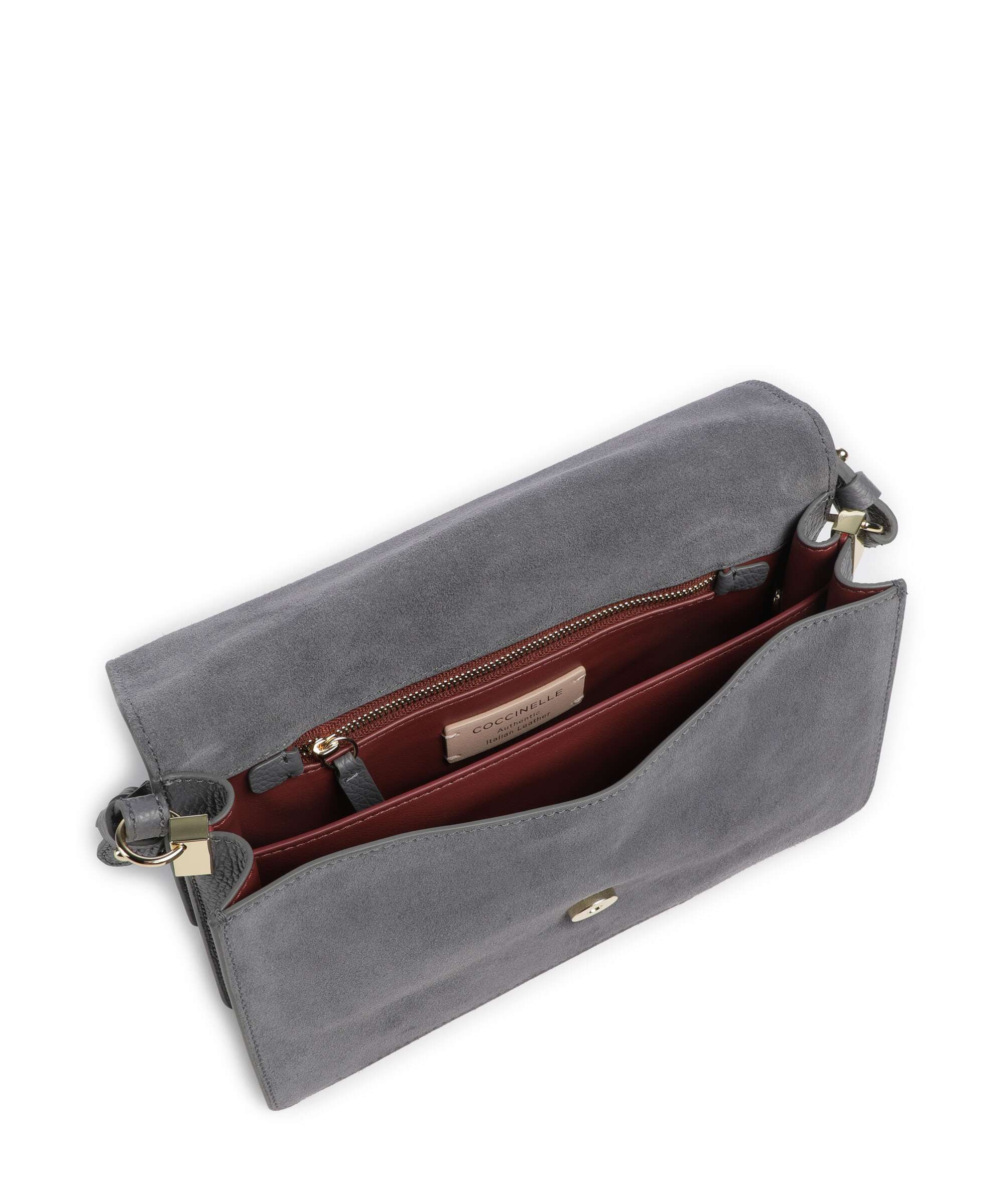 Coccinelle C-Me Softy Suede Torba na ramię stove - Image 6