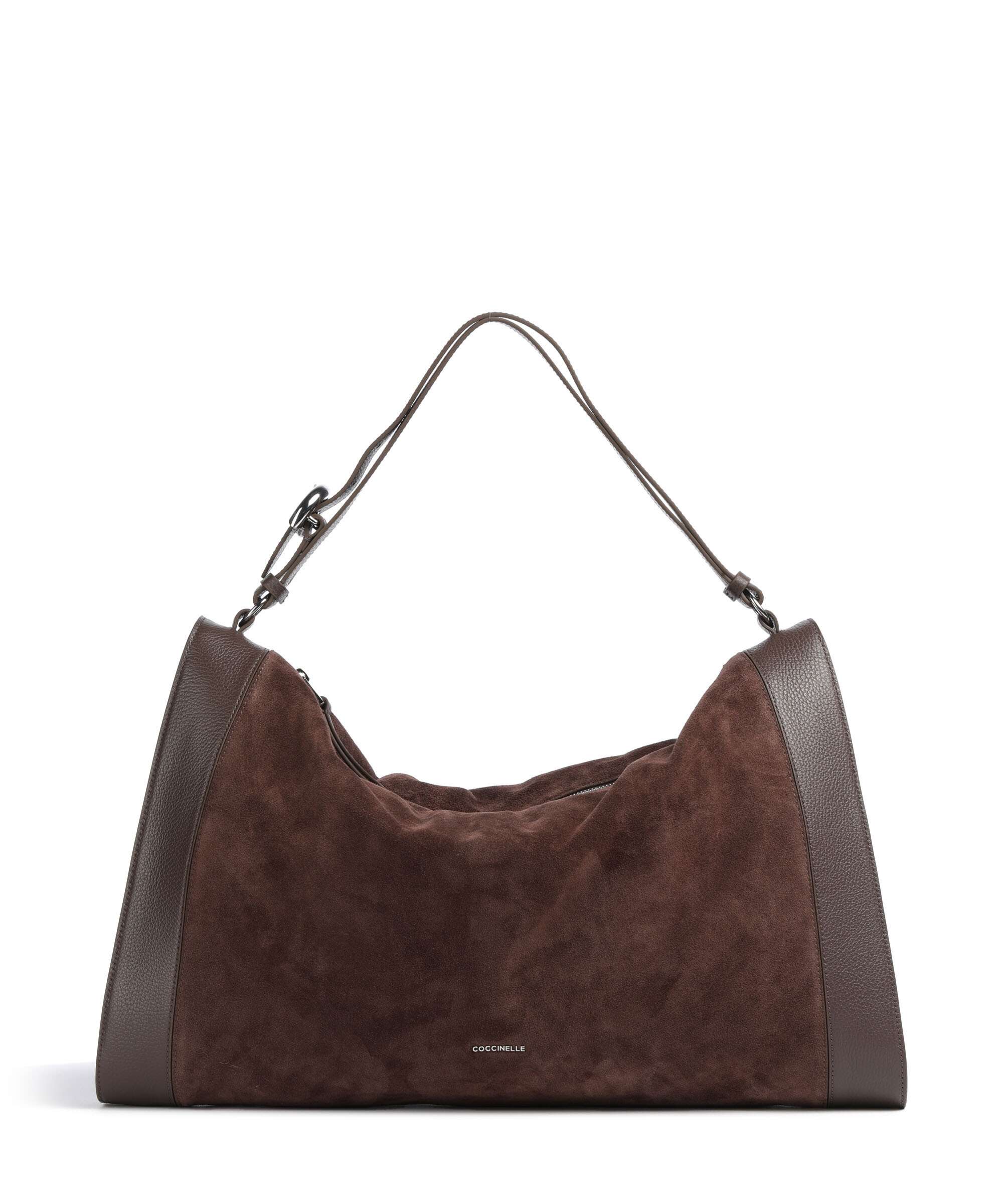 Coccinelle Elinor Suede Torebka worek brunette