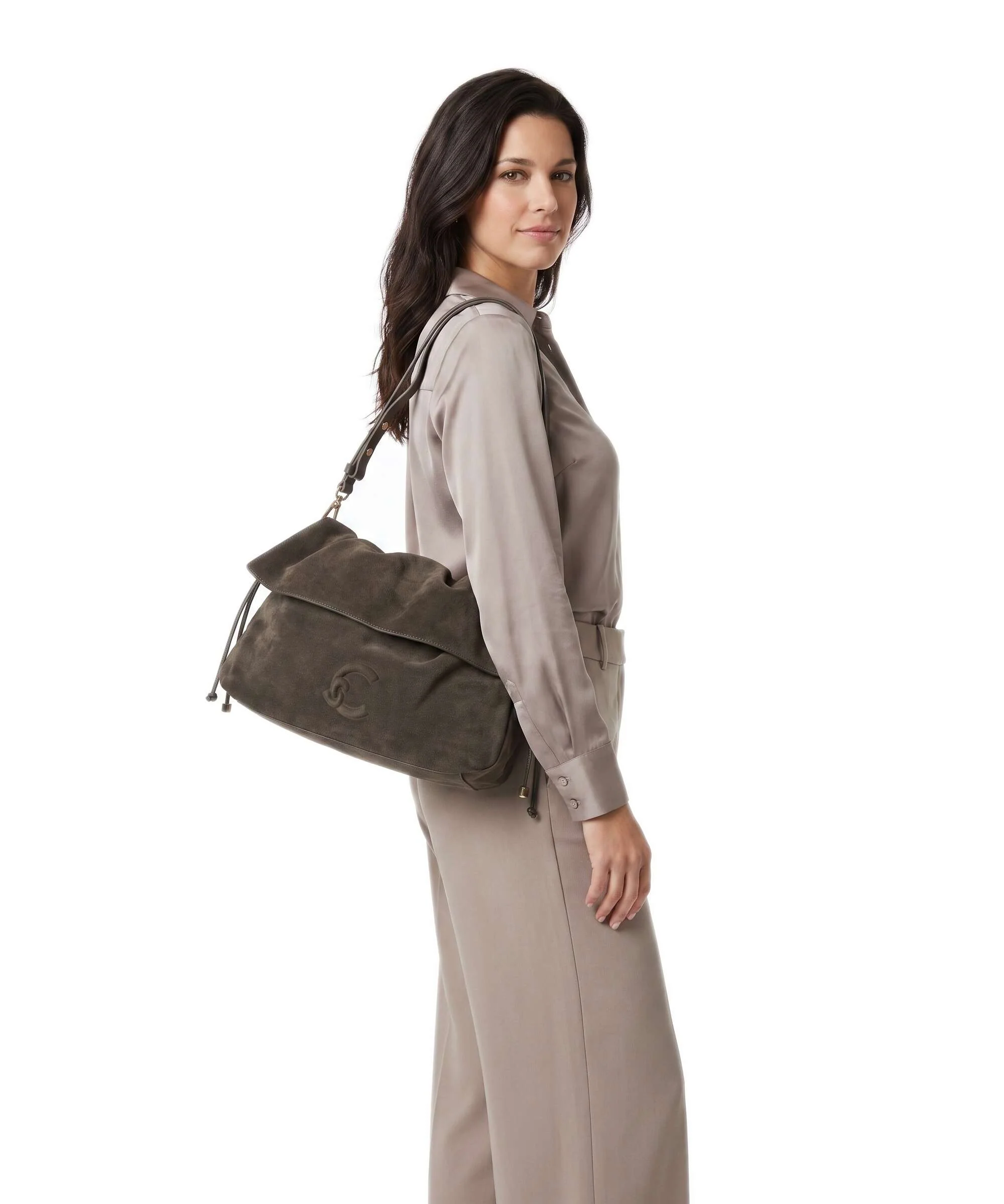 Coccinelle Lidia Suede Torebka worek fango - Image 3