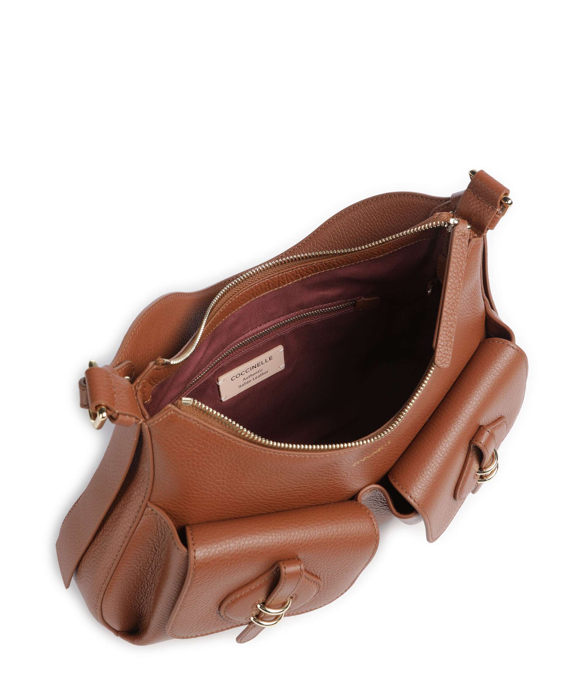 Coccinelle Mavery Pocket Torebka worek cognac - Image 5