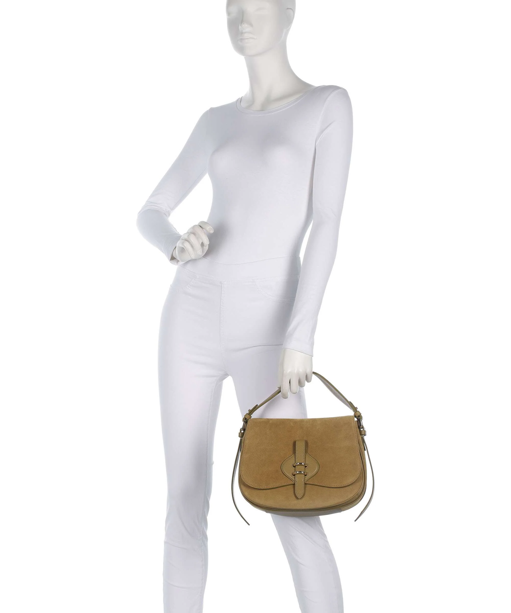 Coccinelle Mavery Suede Torebka seagrass - Image 3