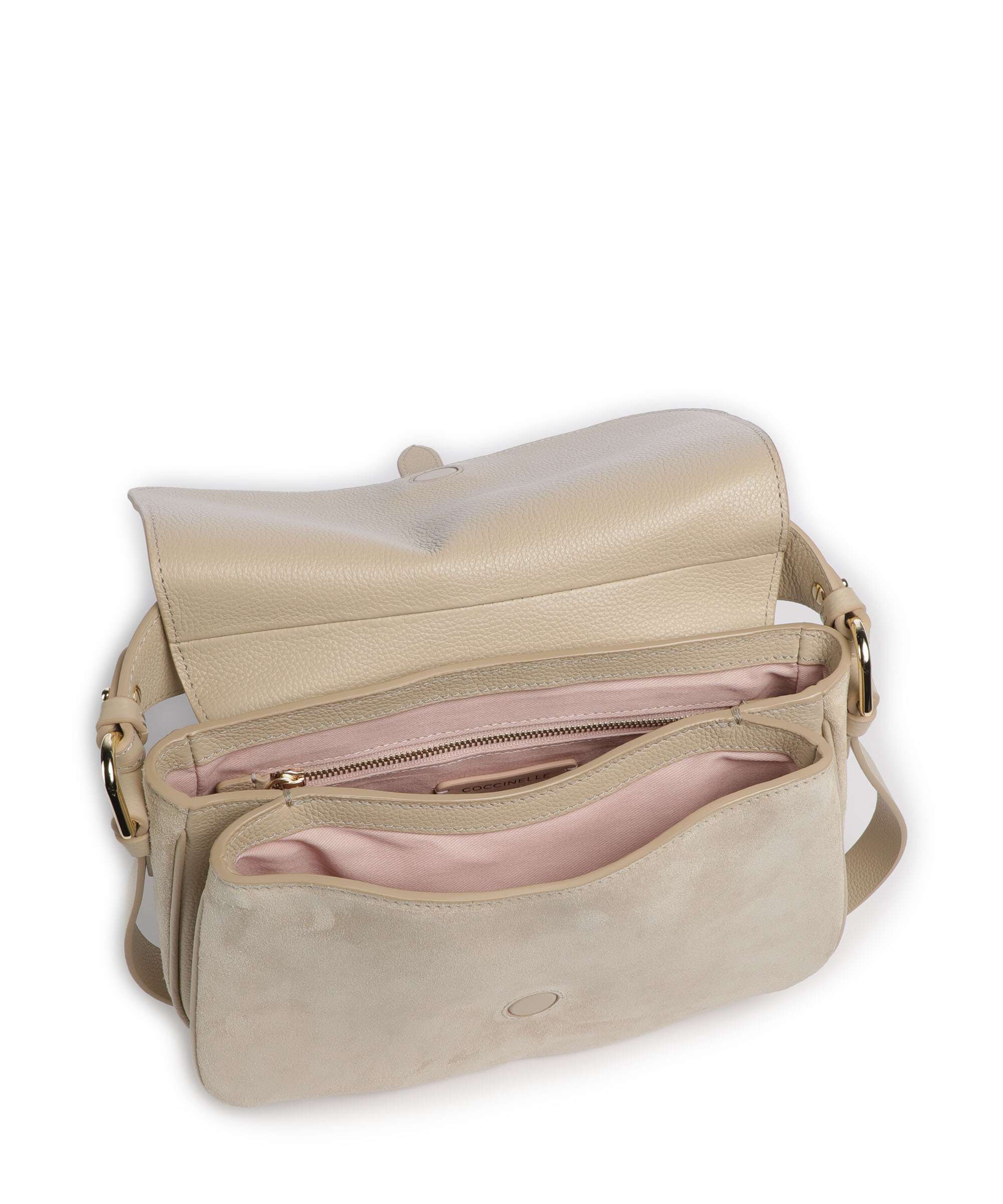 Coccinelle Mavery Suede Torebka sandshell - Image 5