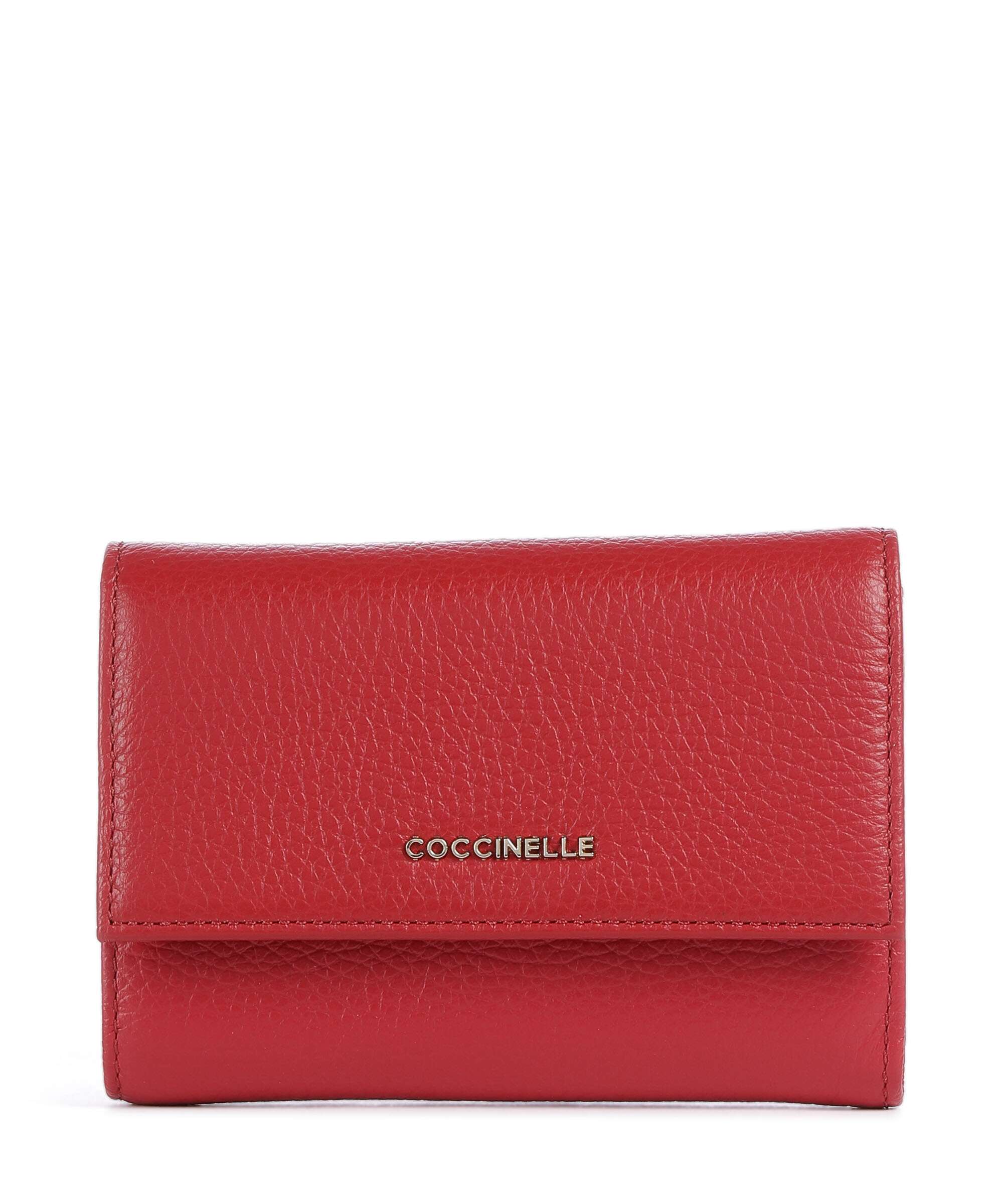 Coccinelle Metallic Soft Portfel ruby