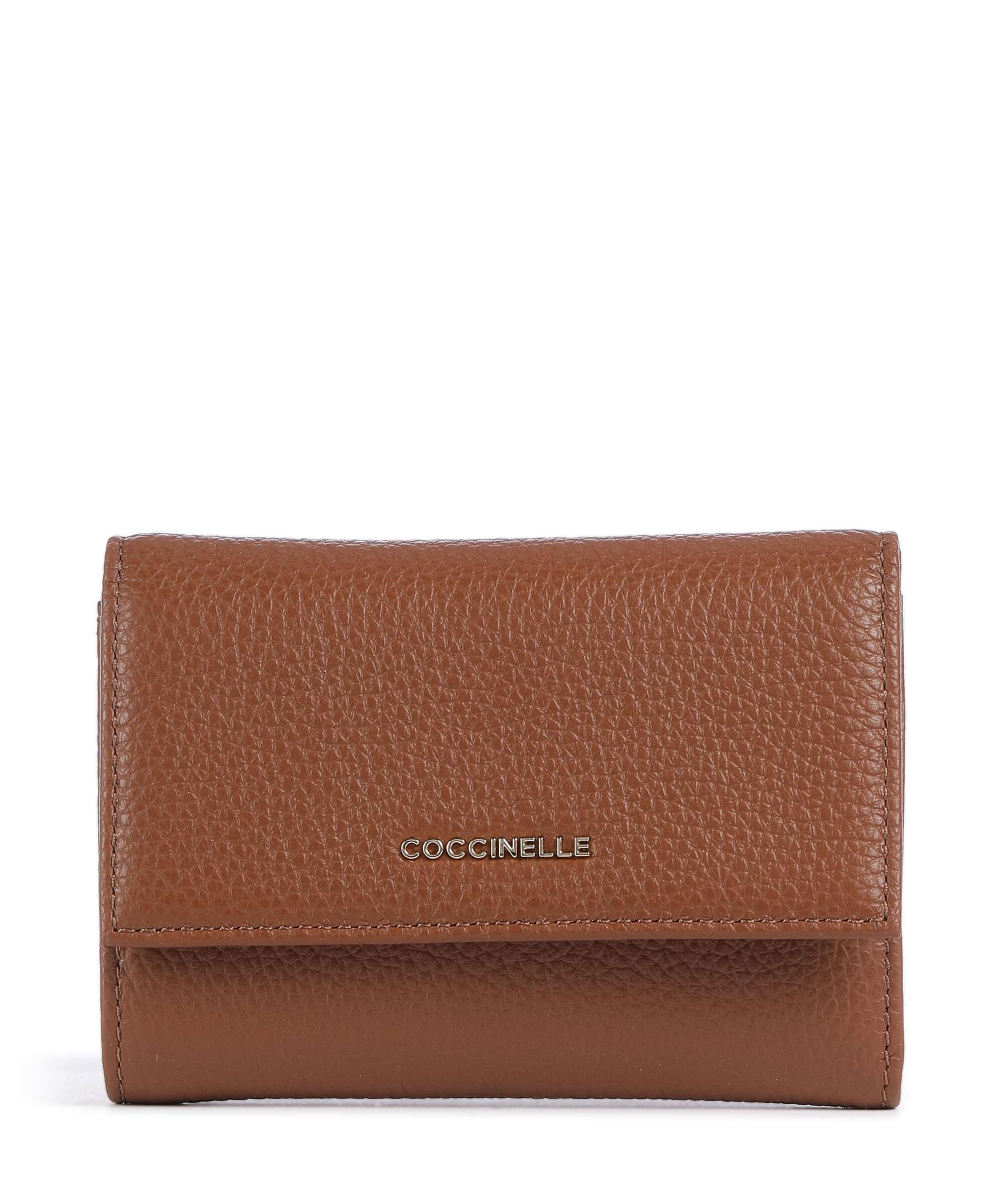 Coccinelle Metallic Soft Portfel cognac